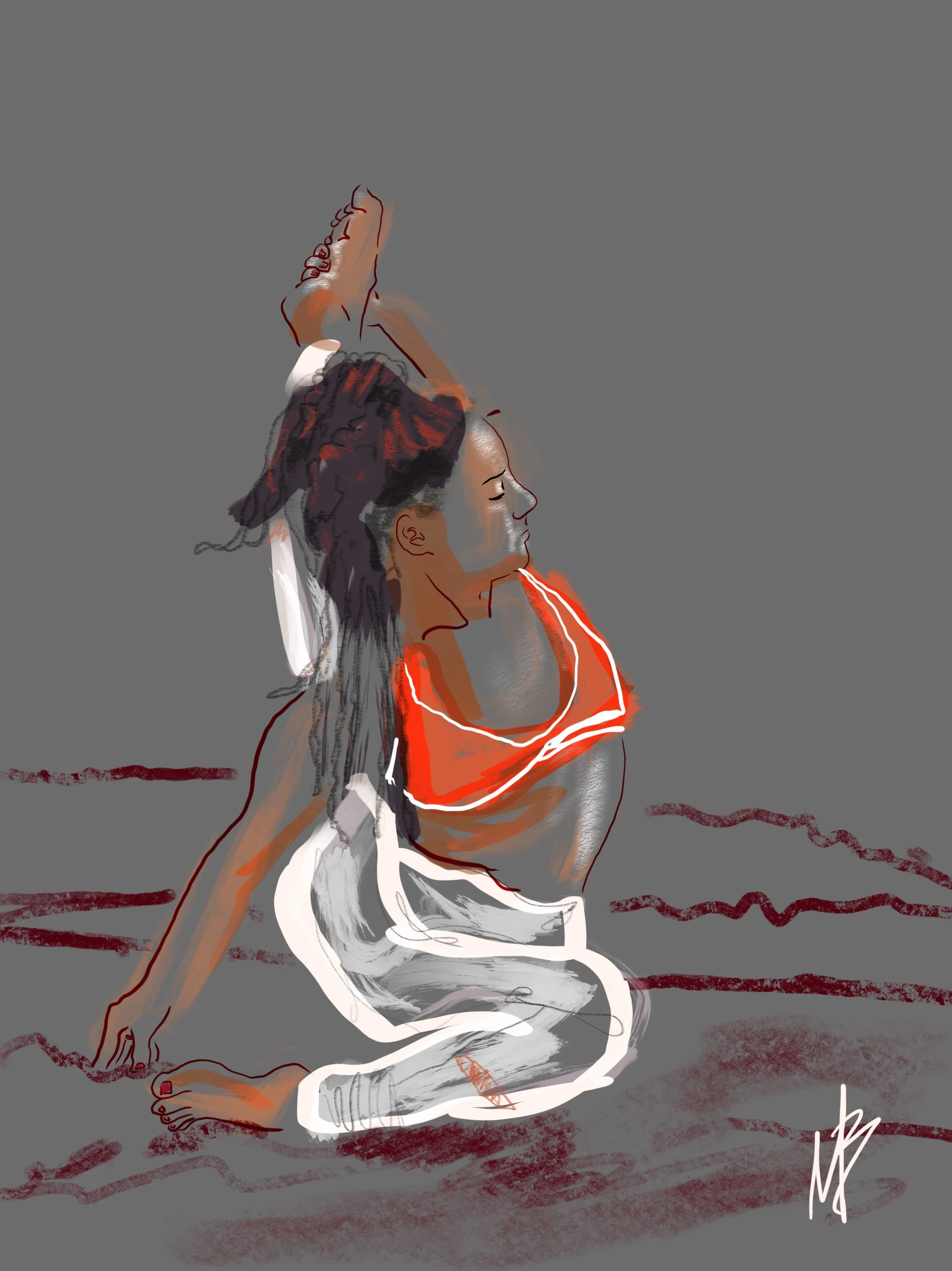 I can see the weekend from here. Any good plans? | art inspired by @yogawithjoelle @karmacaptures #yoga #yogi #yogaart #yogaartist #fitness 