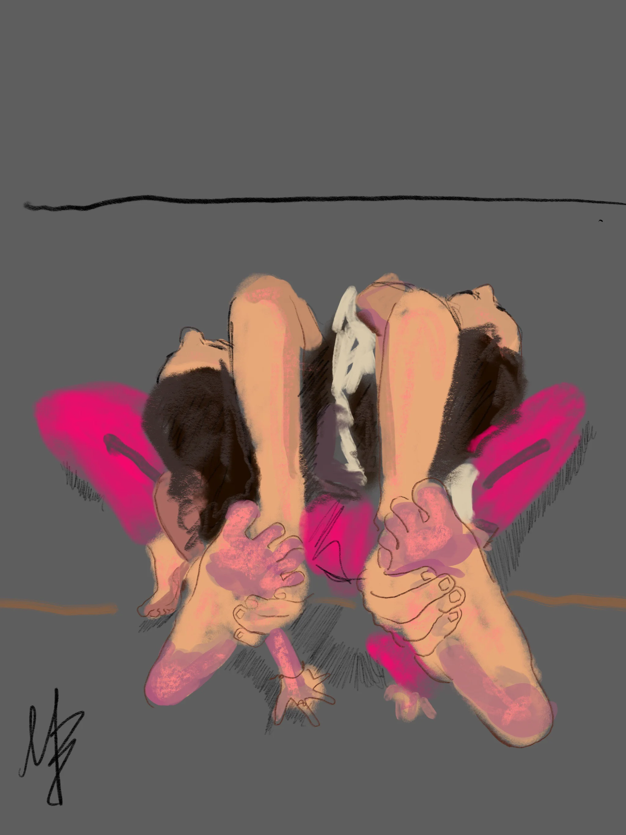 Don't go solo. Who's on your team, rooting you on, doing life with you? | art inspired by @thebritishyogagirl @sarahsoulshines @yogi_toes @lbsavage #yogi #yoga #yogart #yogaartist #fitness #digitalpai
