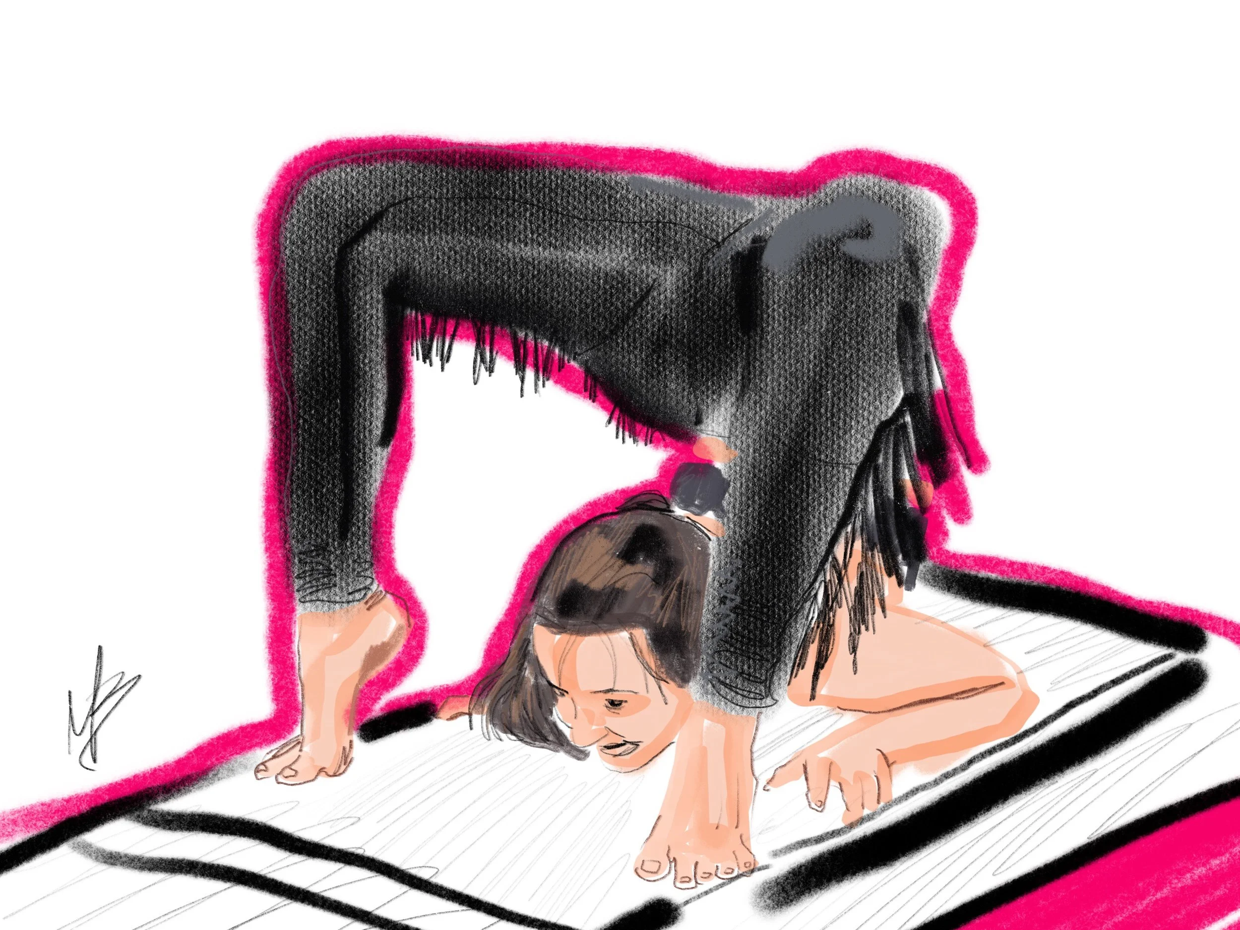 Some people are capable of incredible things. You know what? You're some people too. Don't think so? Keep at it. Work hard. Be you | art inspired by @bendingwithdasha @sovifit #yoga #yogart