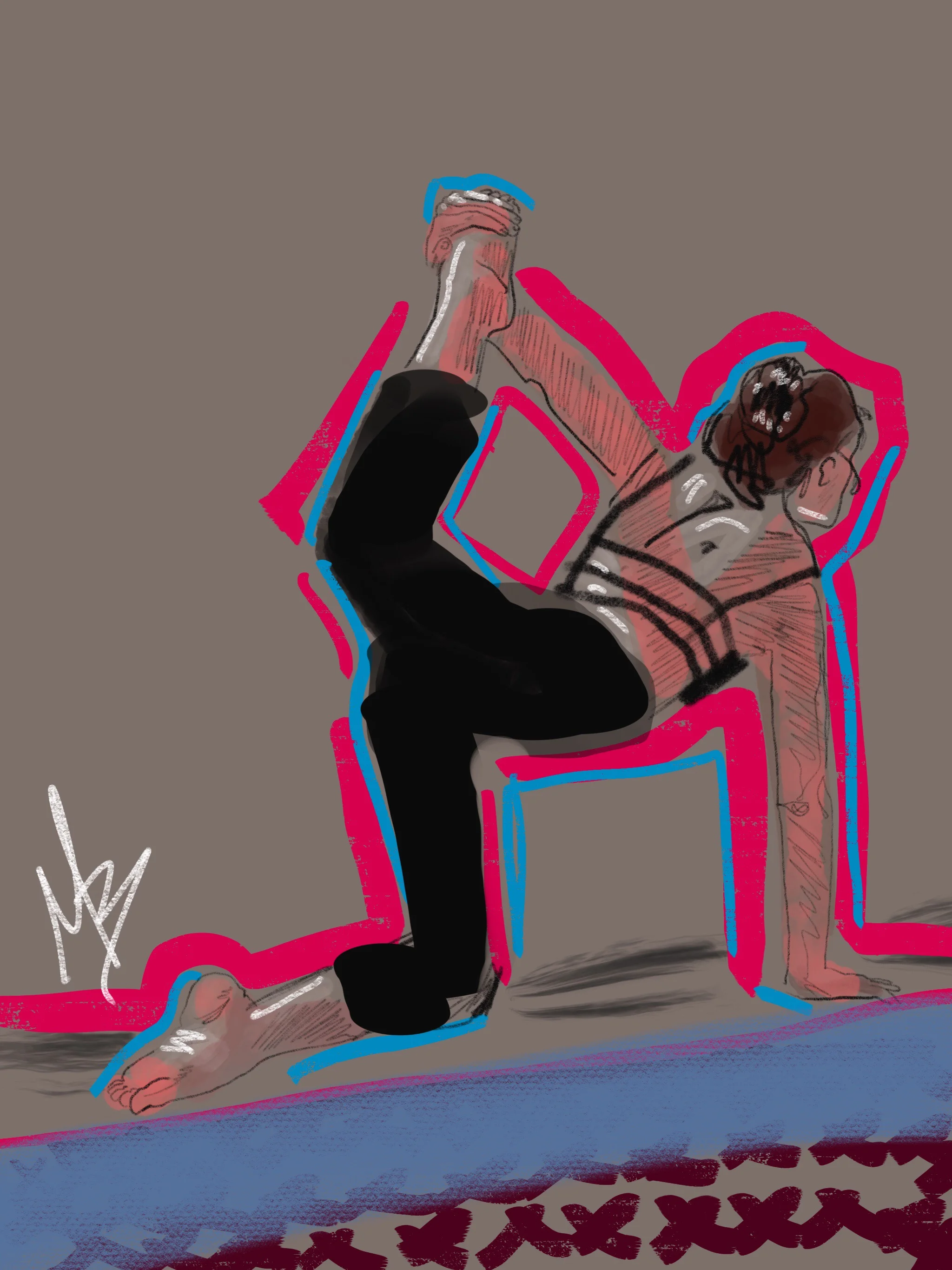 What are you dreaming of? | art inspired by @loelizabethblog @kieraandrews #yoga #yogi #yogaart #yogaartist #fitness #digitalpainting 