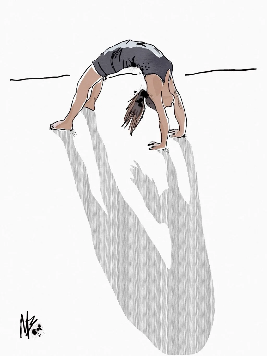 Keep doing good. Help others. Spread love and cast a long shadow. | art inspired by @ripple_yogawear @reut_klifi #yoga #yogi #yogaart #yogaartist #fitness 