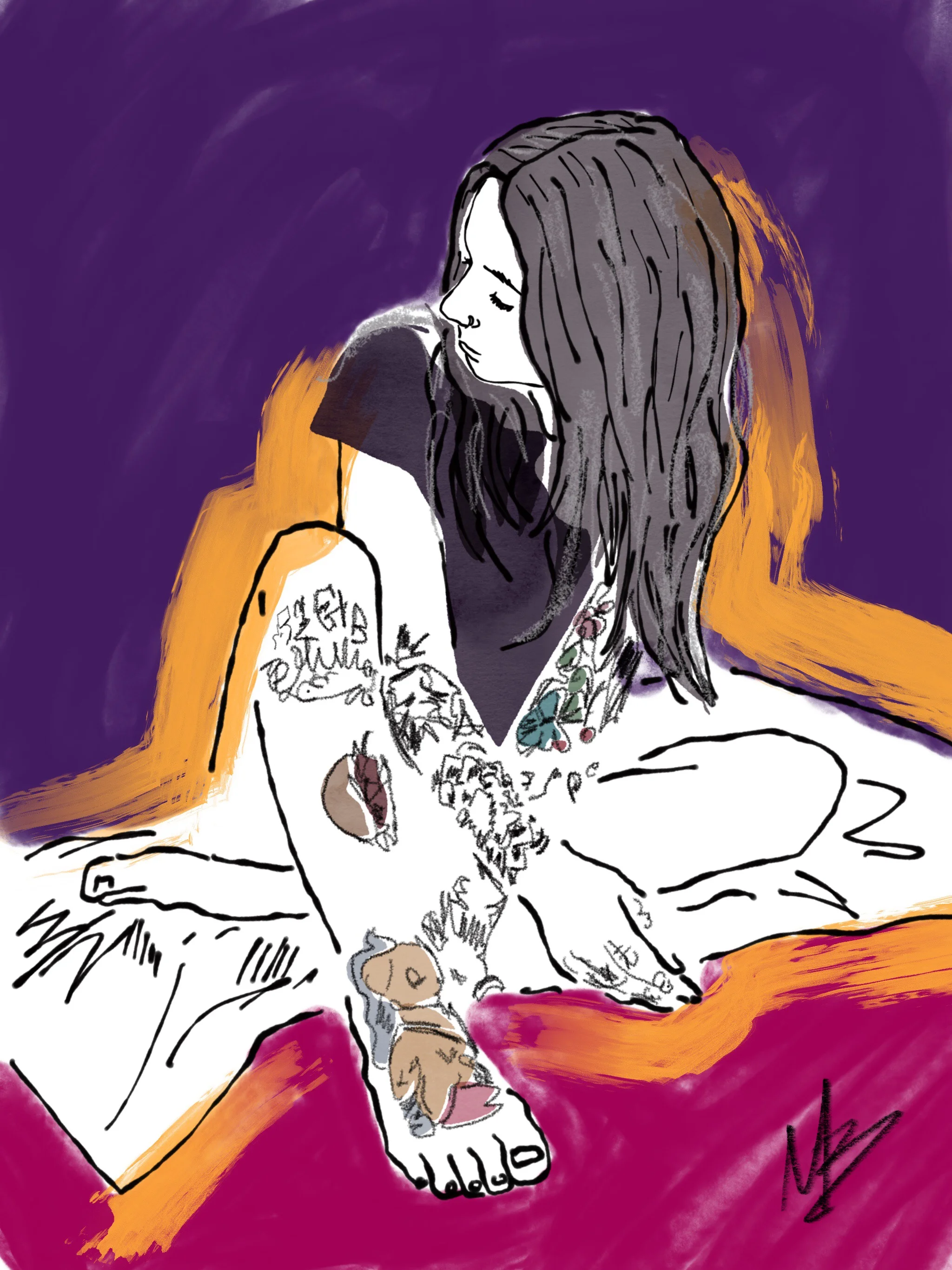 Not everyone has tattoos but we're all marked. Marked by moments. Marked by people. Marked by dreams. What's marked you? | art inspired by @likeacoldblooded @friedrichfotogeballer #art #tattoo #artist