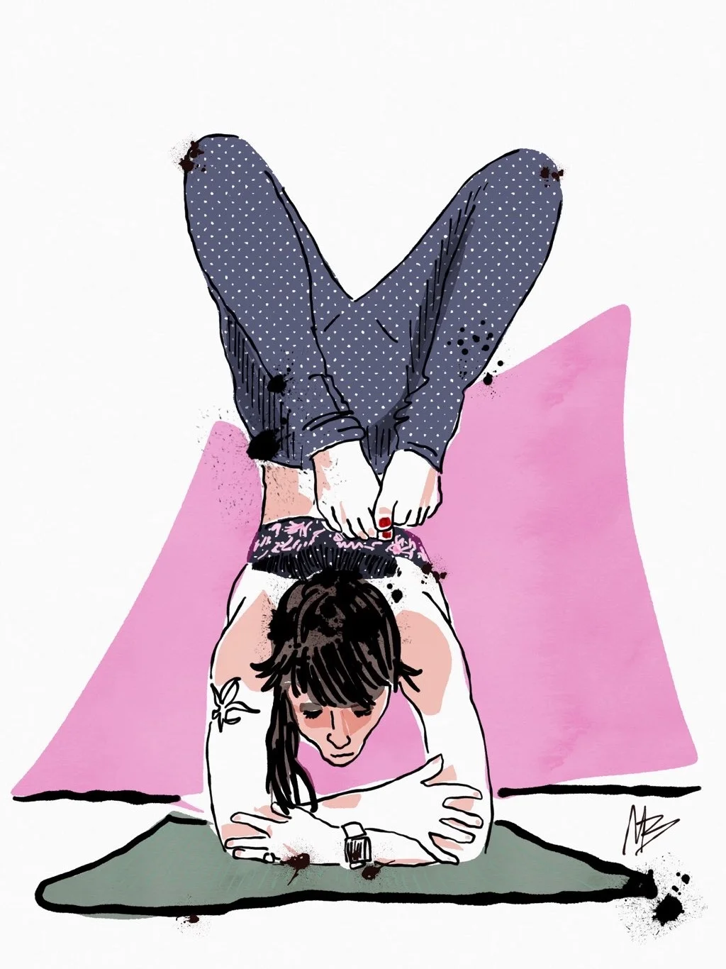 What's your weekend plans? | art inspired by @laraliam #yoga #yogi #yogaart #yogaartist #fitness 