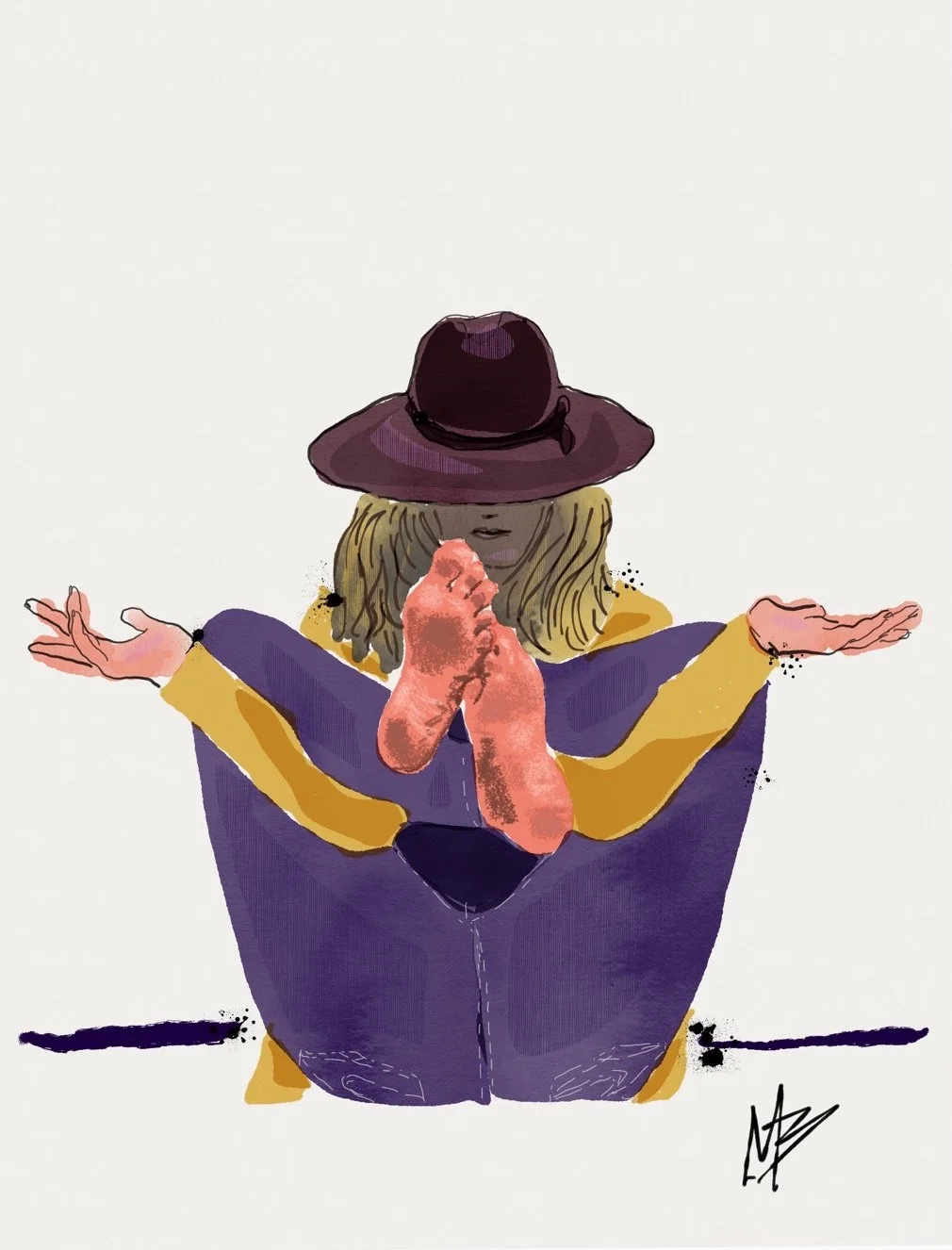 It's Saturday! What are you up to? | art inspired by @stephaniekicksbutt #yoga #yogi #yogaart #yogaartist #fitness 