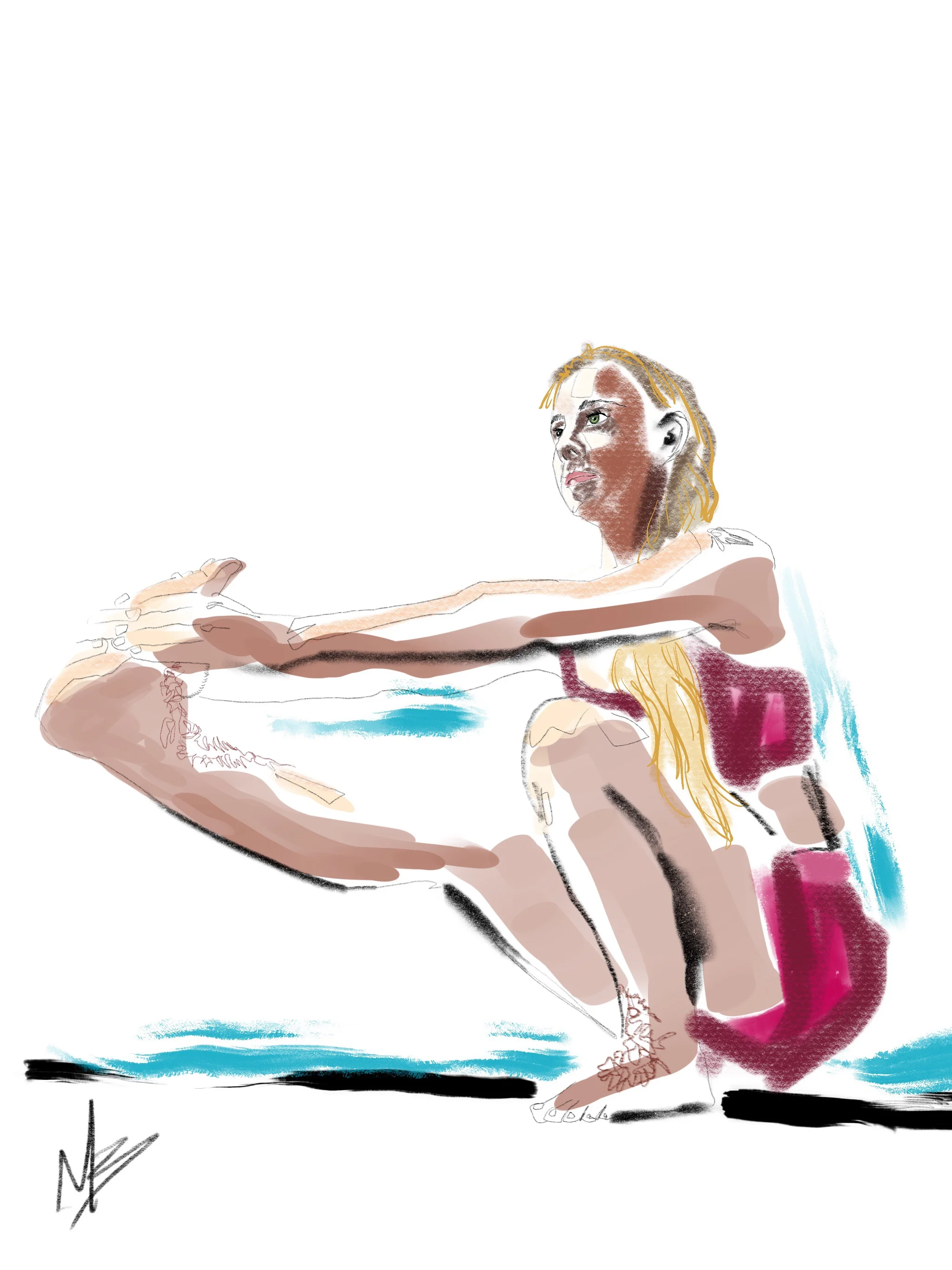 Sometimes a simple kindness goes a long way. But it takes being intentional. Who needs your kindness today? | art inspired by @yogi_kaity #yoga #yogi #yogaart #yogaartist #fitness 
