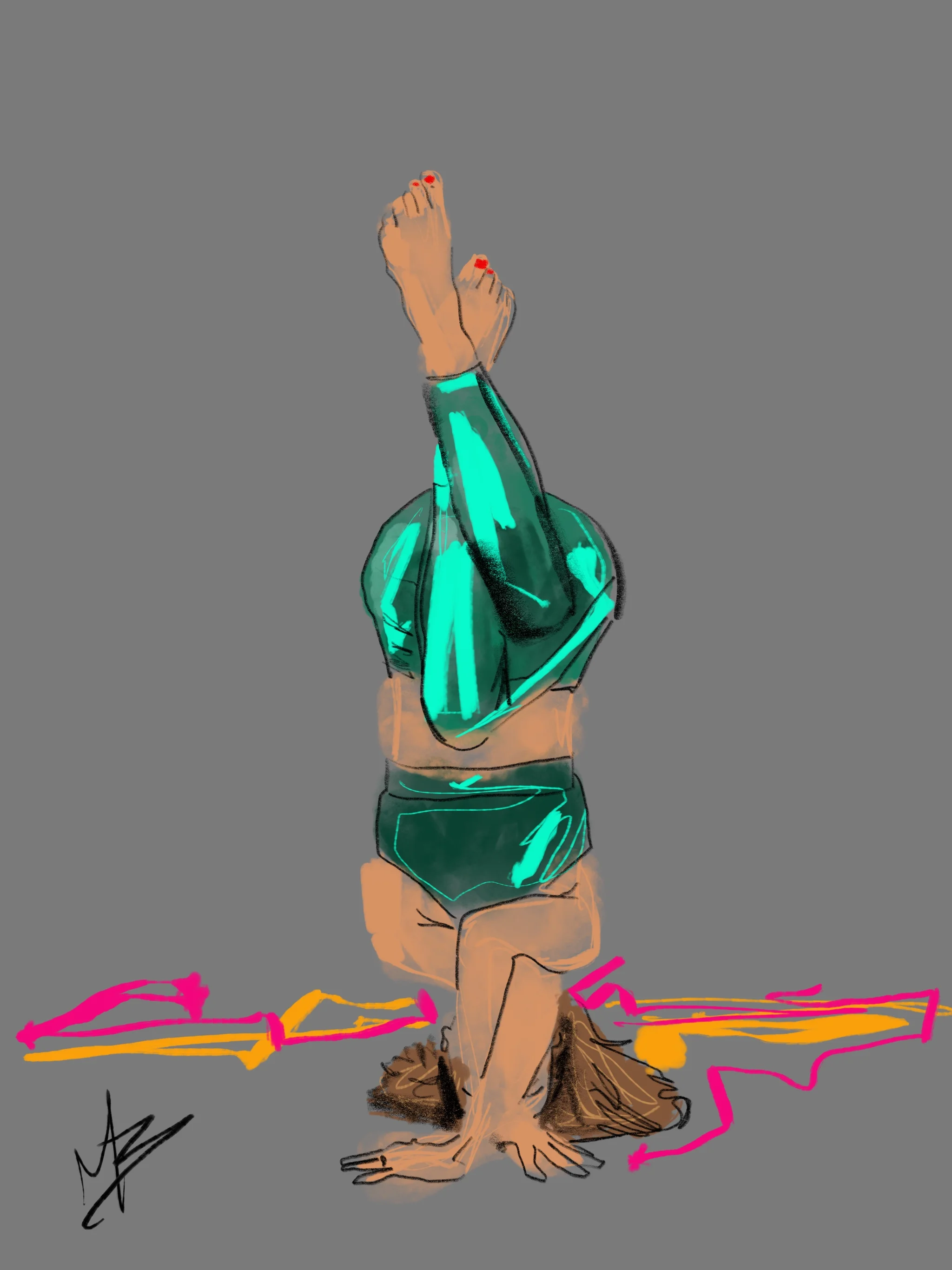 Be the kind of person you want to meet. Be free with your kindness. Extend grace. Be helpful. | art inspired by @yogaforthegwinn @almondon @pen.gwinn #yoga #yogi #yogaart #yogaartist #fitness 