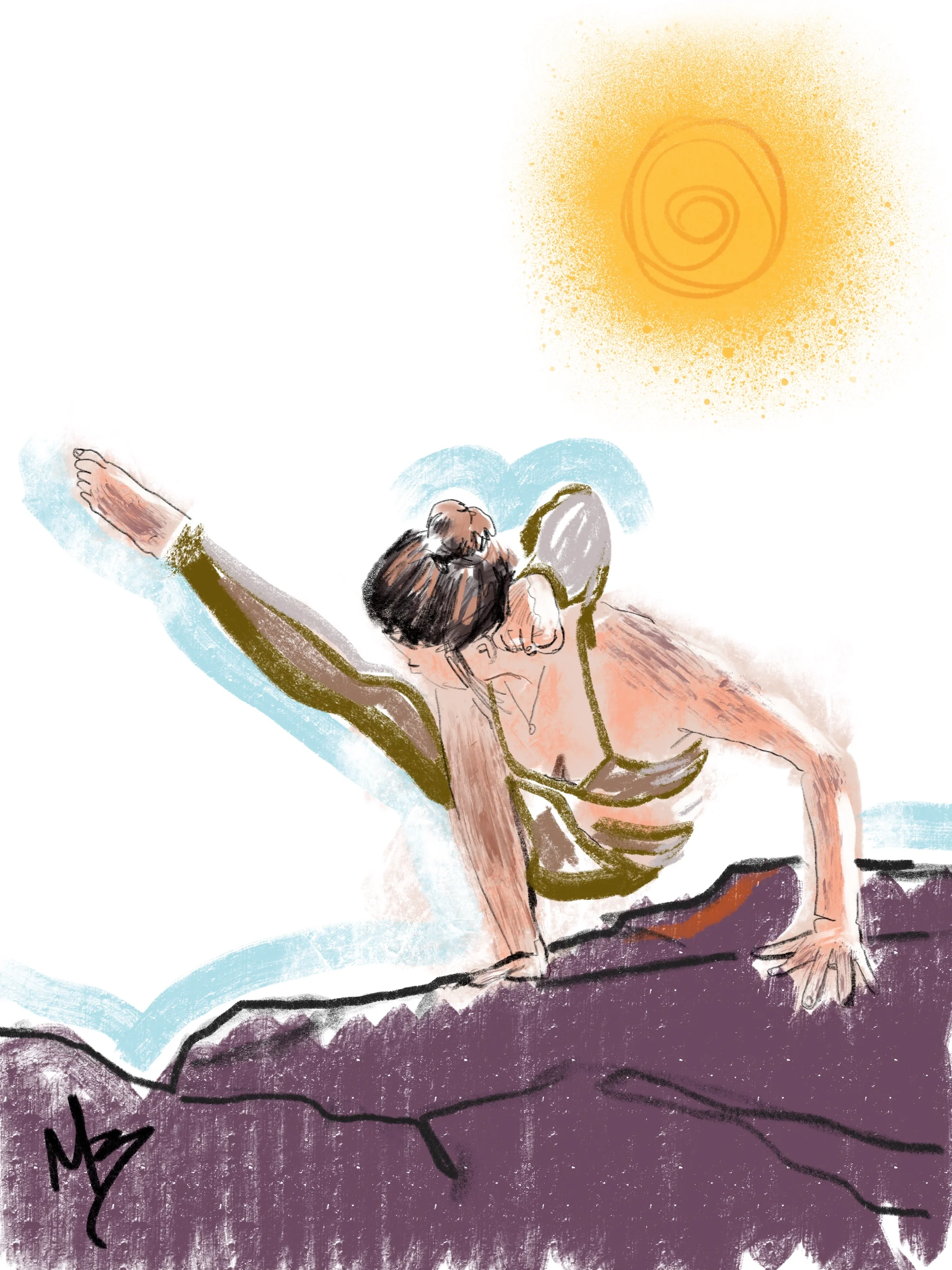 “Even if you’re on the right track, you’ll get run over if you just sit there.” – Will Rogers | art inspired by @meliniseri @sfreneenyc @aloyoga #yoga #yogi #yogaart #yogaartist #fitness 