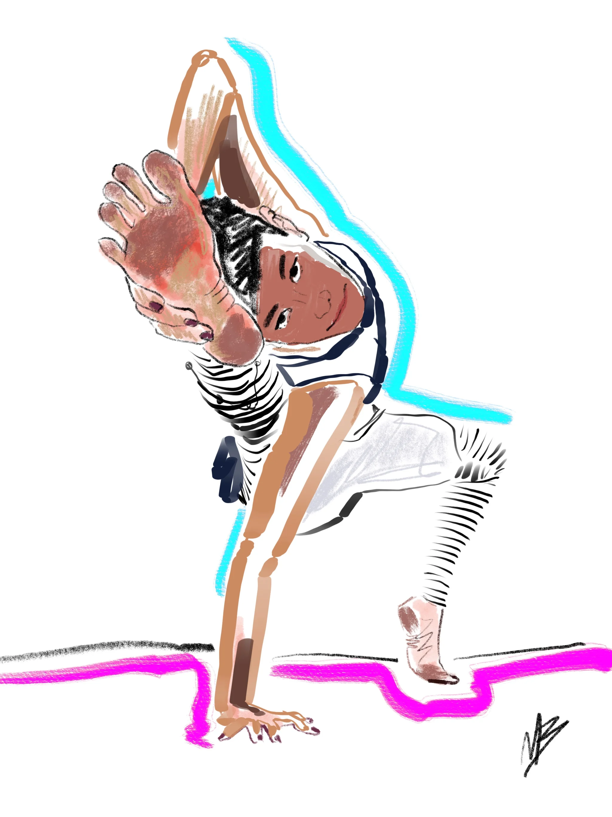You are enough. | art inspired by @rennysito_ #yoga #yogi #yogaart #yogaartist #fitness 