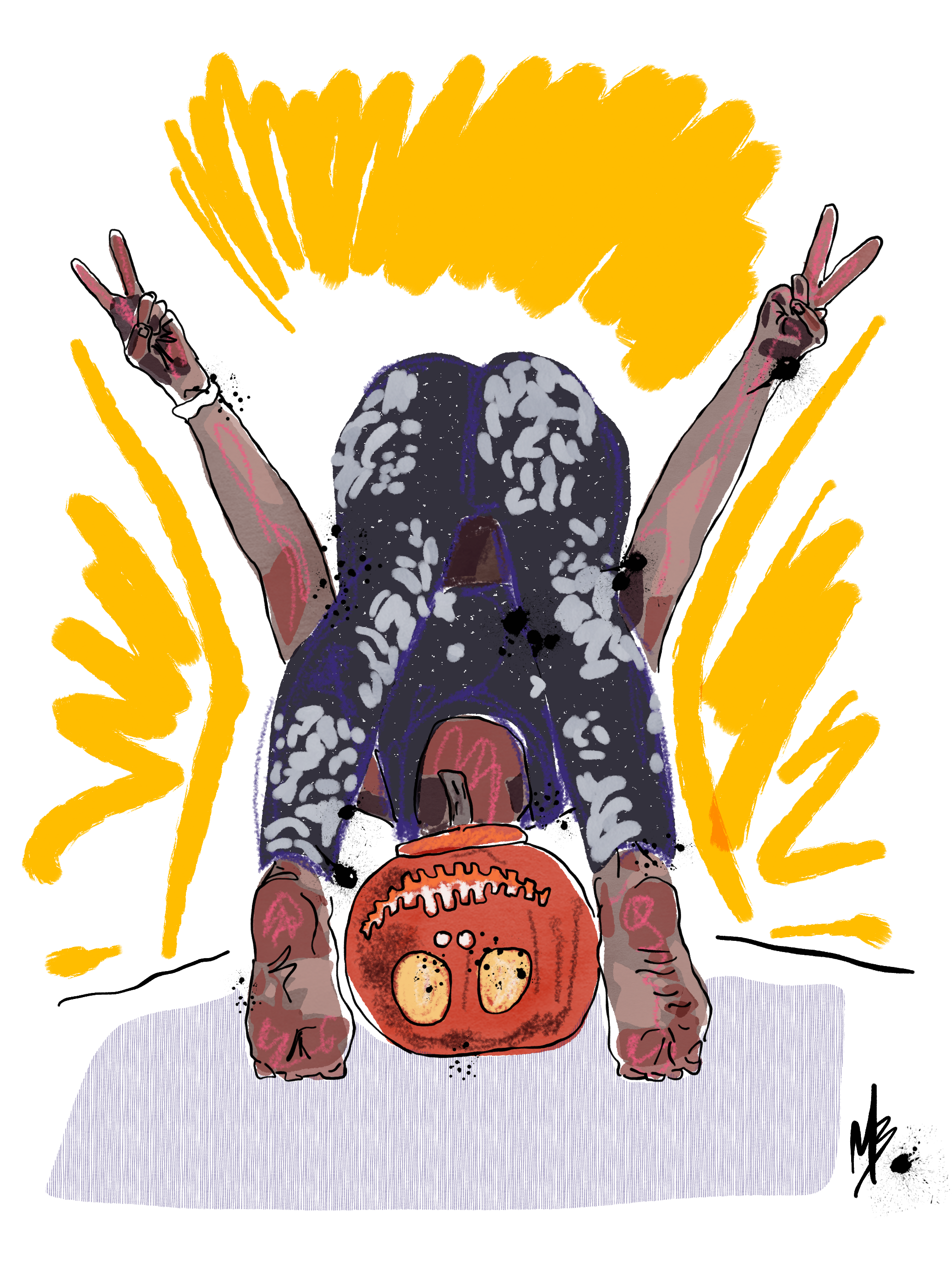 What’s this?...what’s this? ...this is Halloween. G’nite. | art inspired by @pocketdwarf @happycamperyoga #yoga #yogi #yogaart #yogaartist #halloween 