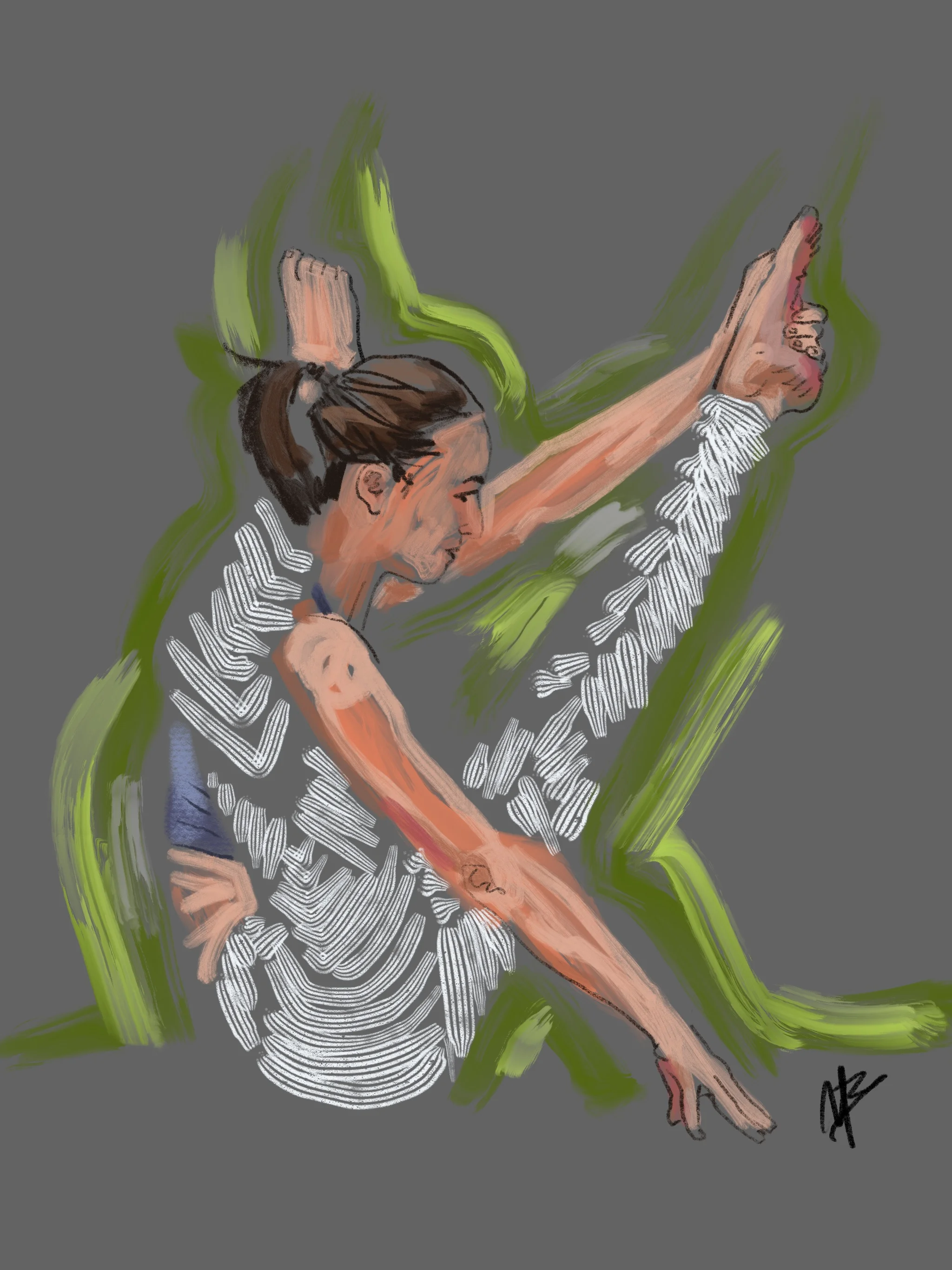 Happy Friday. Make your time count. | art inspired by @yogiaubrey @aloyoga #yoga #yogi #yogaart #yogaartist #fitness 