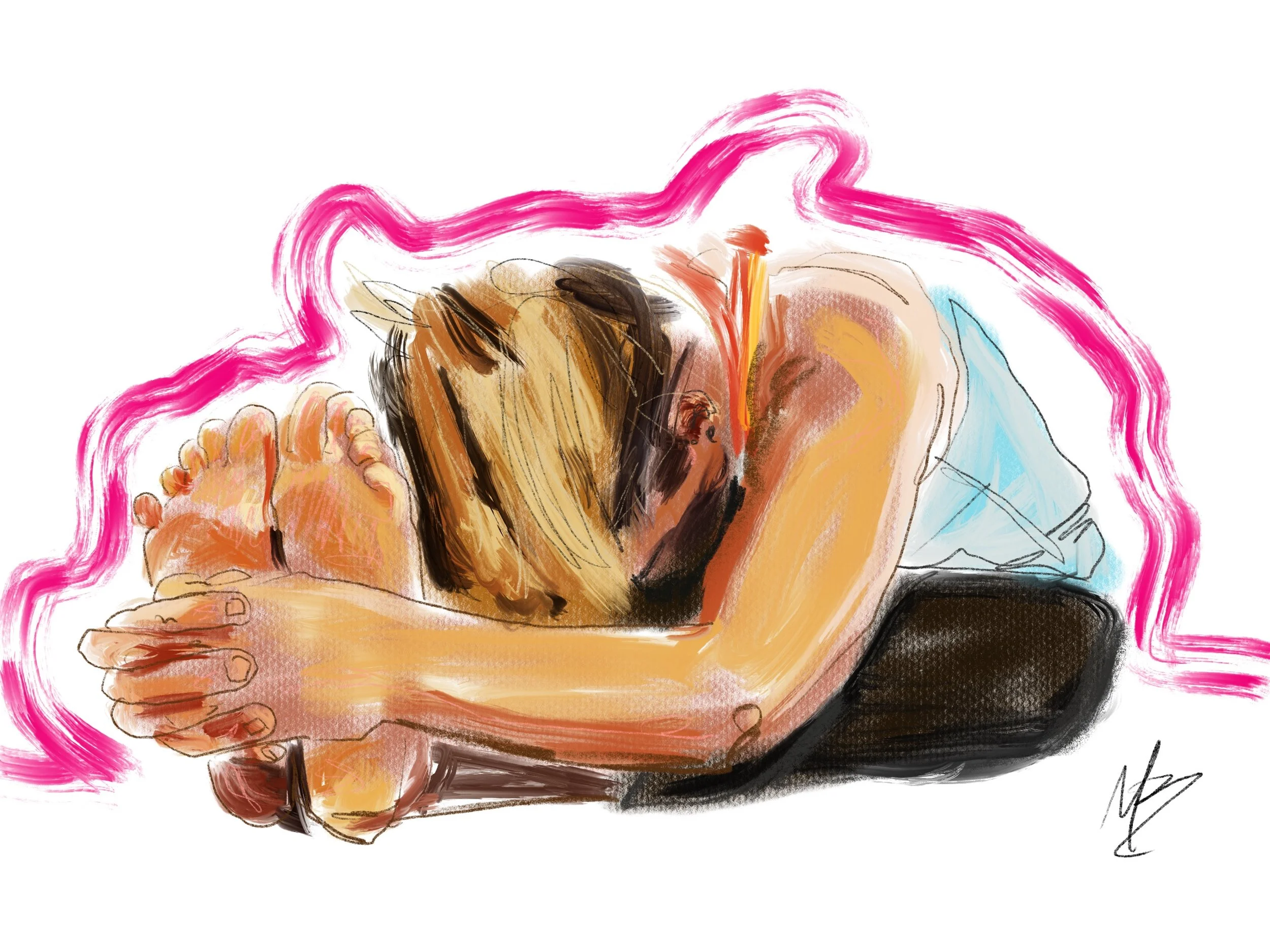 Extremely busy day & really late night- but couldn’t let the day go by without my daily drawing | art inspired by @carolinexrebecca @yogi_toes #yoga #yogi #yogaart #yogaartist 