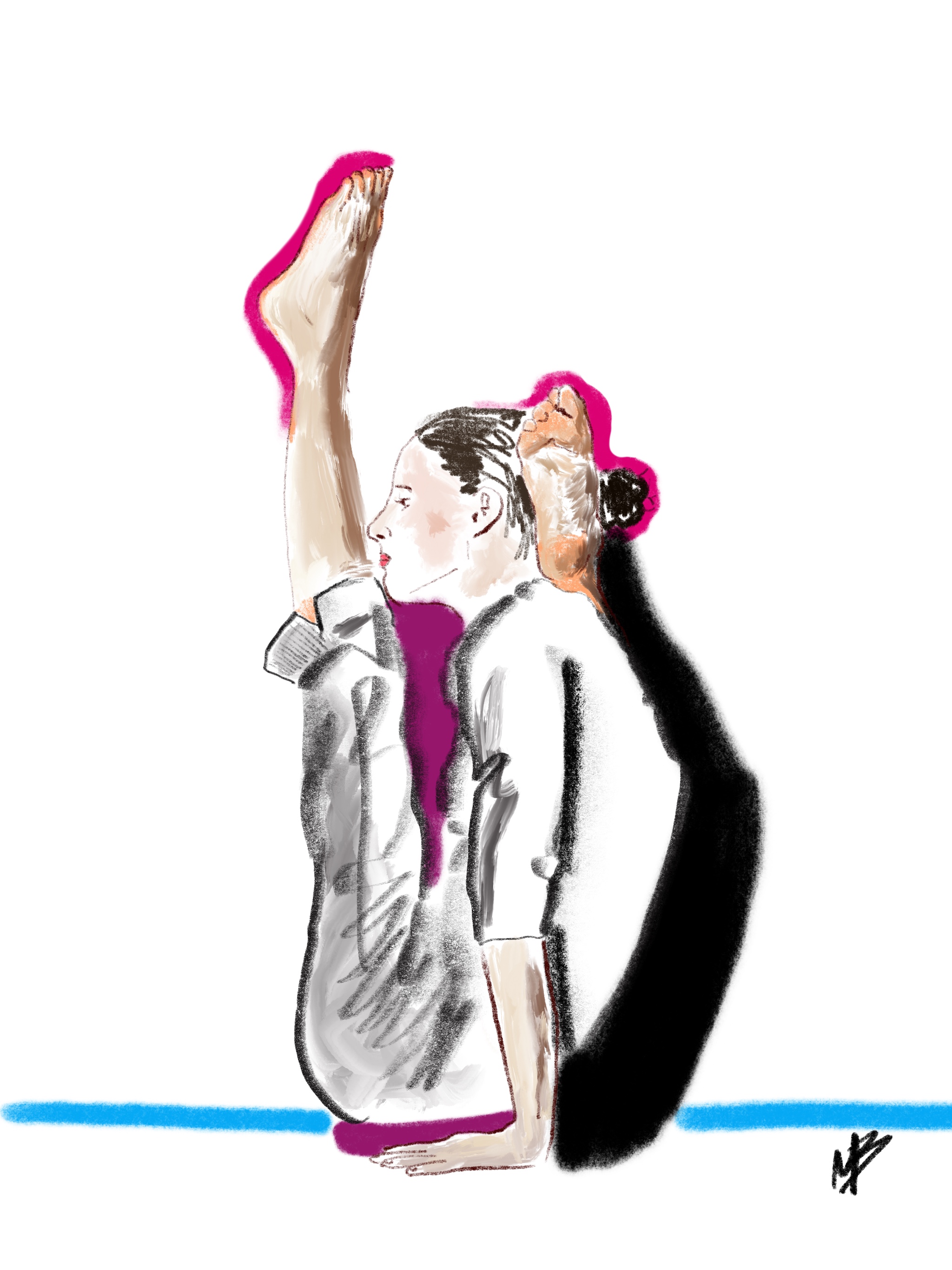 Spent more words on what you’re grateful for, as opposed to complaining about what you lack. | art inspired by @caroline_klebl #yoga #yogi #yogaart #yogaartist #fitness 