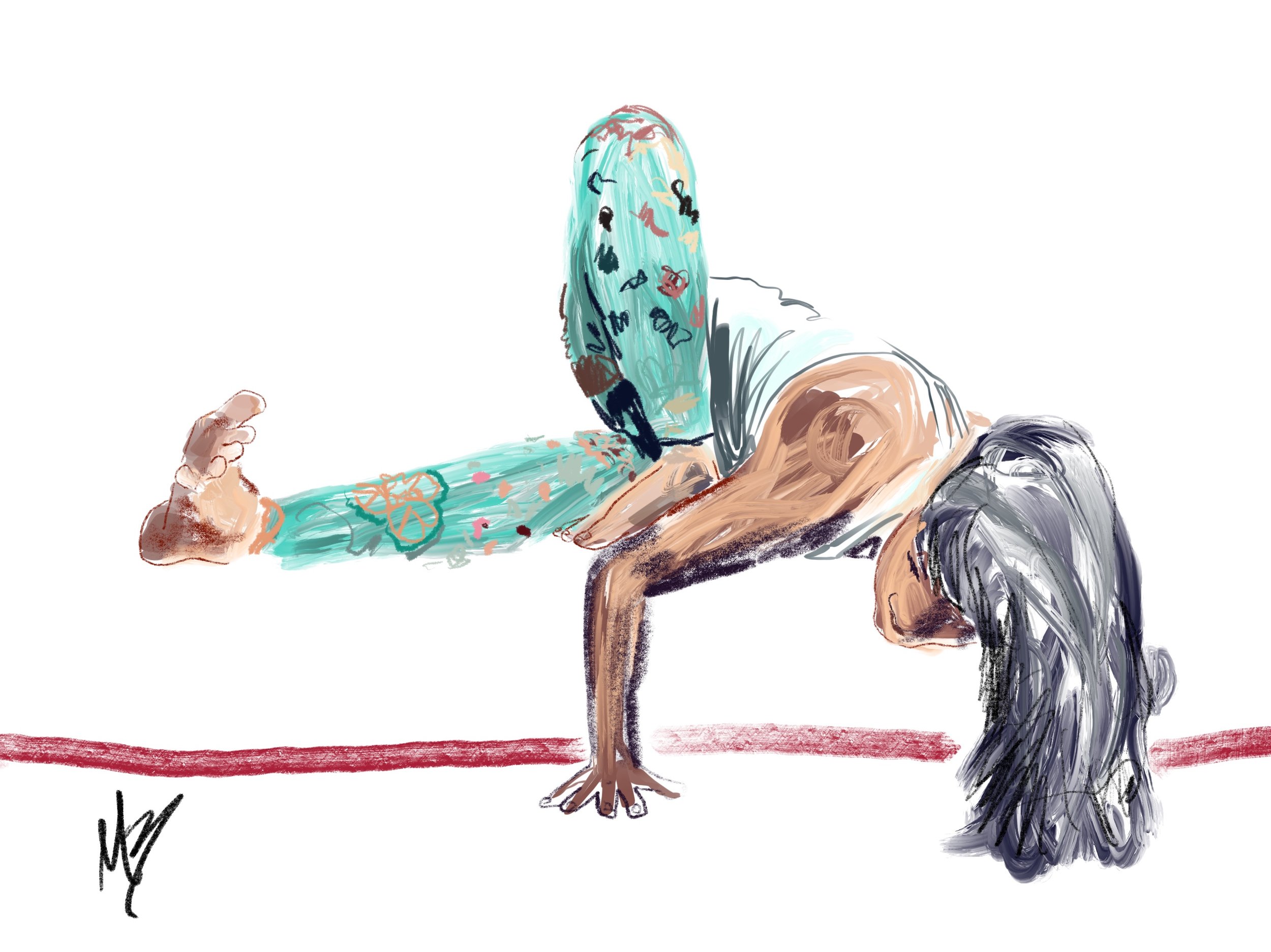Be the best version of you that you can be | art inspired by @yogaingeverywhere #yoga #yogaart #yogi #yogaartist #fitness