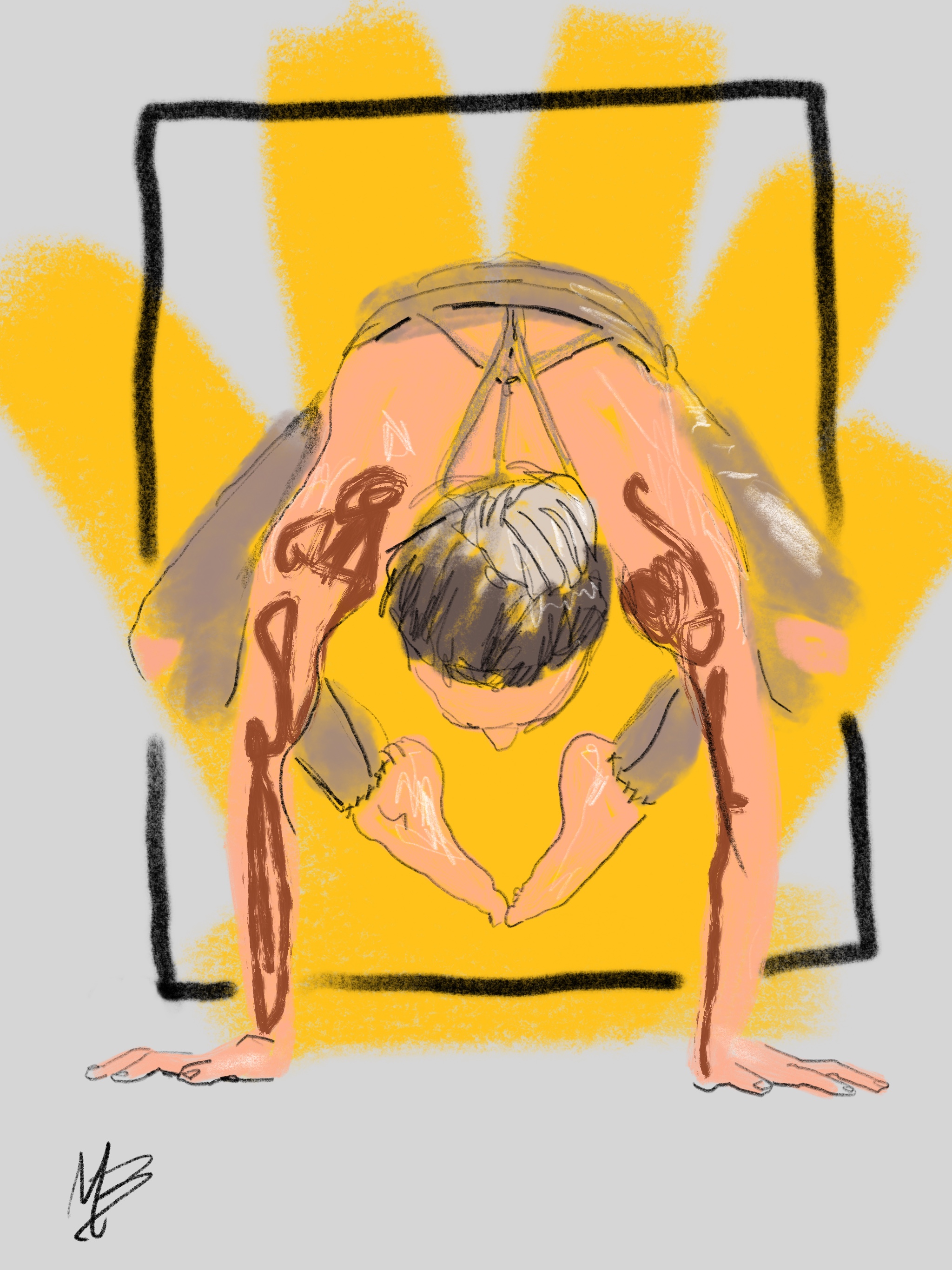 Everyone has something to give. Light the way for others! | yoga art inspired by @ania_75 #yoga #yogi #yogaart #yogaartist #fitness 