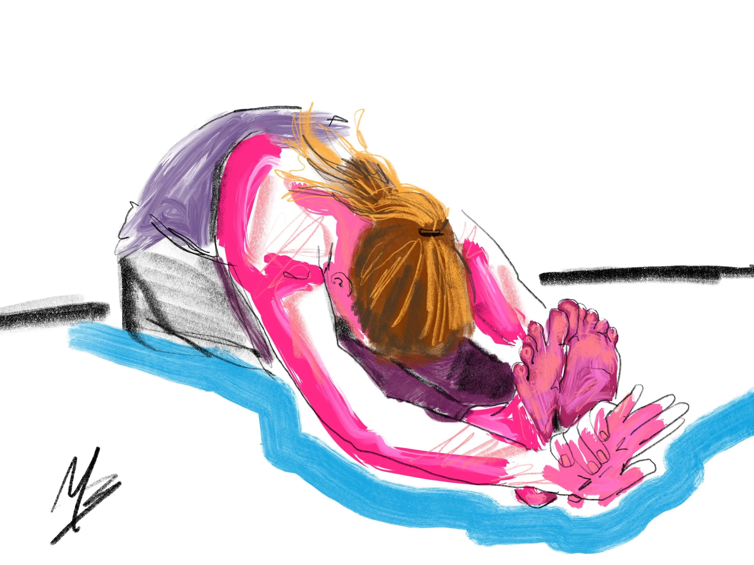 Dream in technicolor. Don’t place limits on yourself. | art inspired by @urbanomyoga @kristinwolford #yoga #yogi #yogaart #yogaartist #fitness 