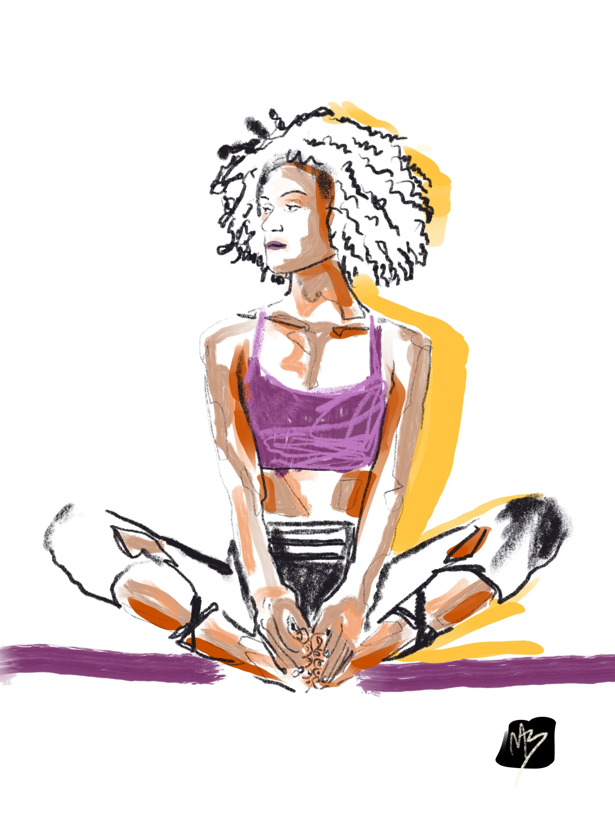 Inhale. Exhale. | art inspired by @mandukayoga #yoga #yogi #yogaart #yogaartist #fitness 