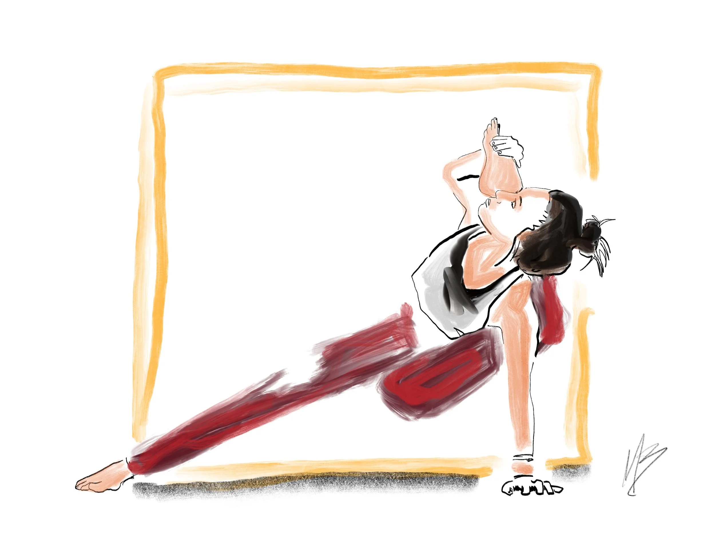 Get outside box. You might be surprised what’s waiting. | art inspired by @jennypingseavey #yoga #yogi #yogaart #yogaartist #fitness 