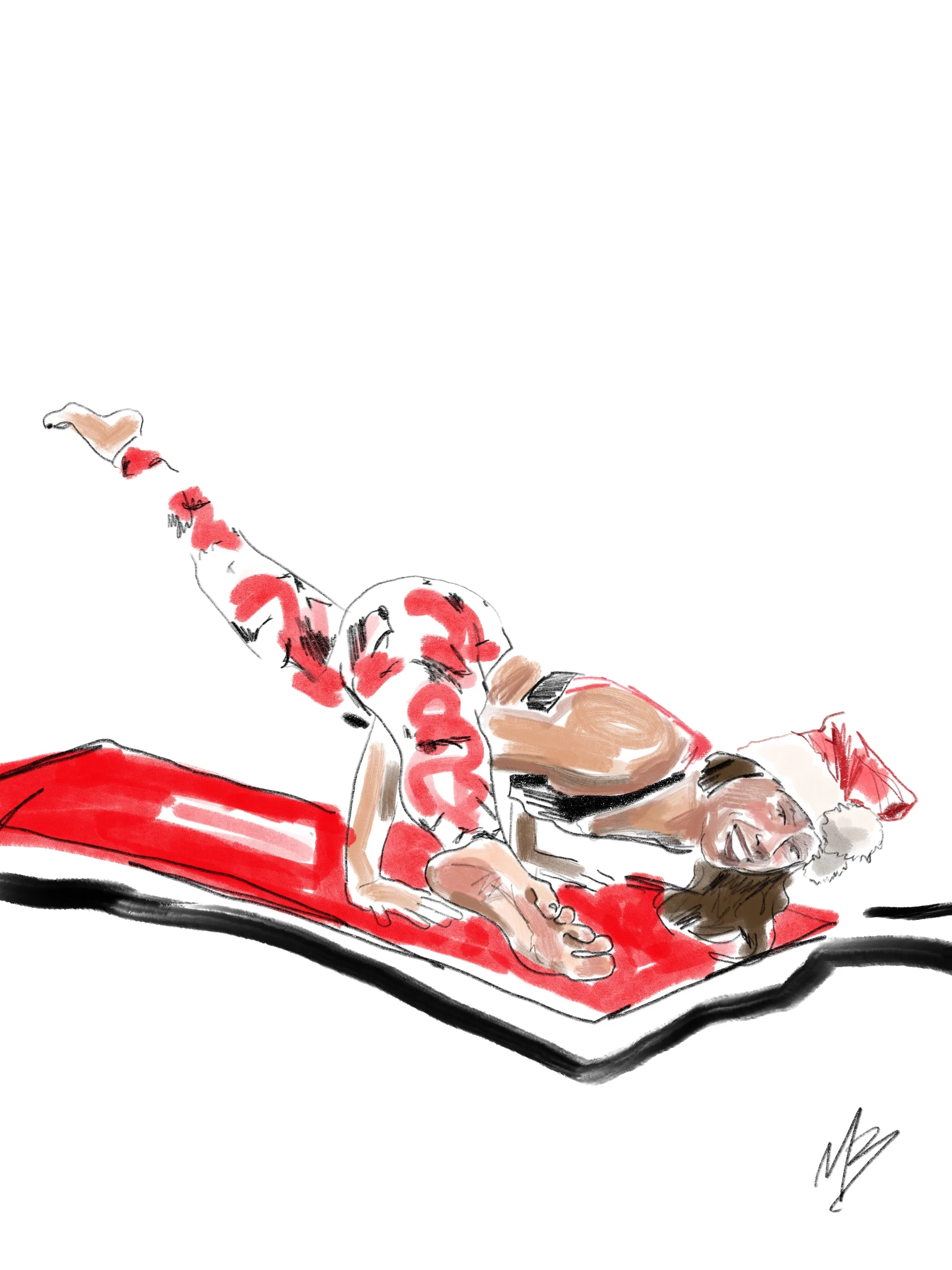 Keep it merry & bright. | art inspired by @kimslovinyoga #yogi #yoga #yogaart #yogaartist #fitness 