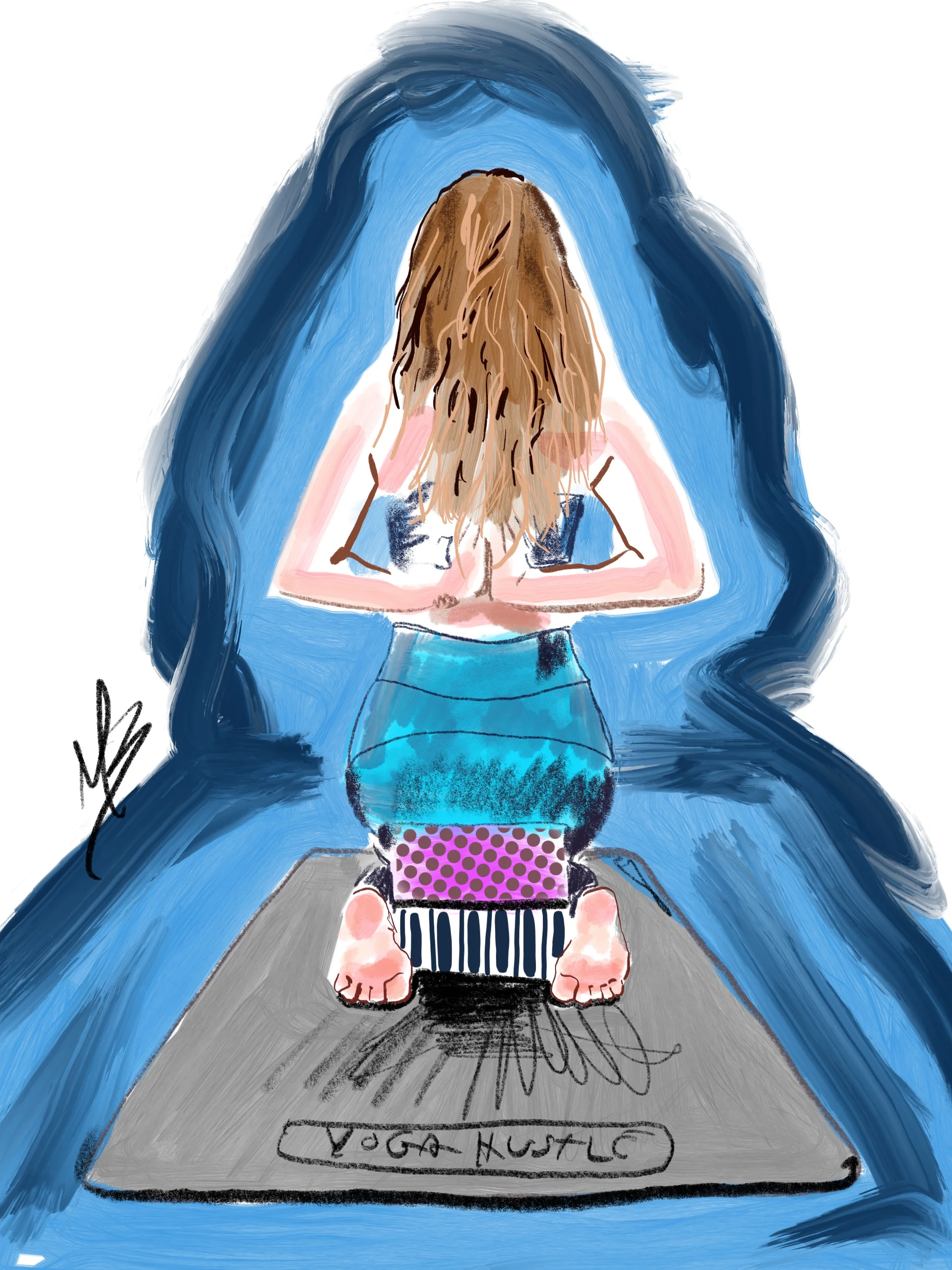 Renew your focus. | art inspired by @bethcooke_flow @yogahustle @sfreneenyc #yogi #yoga #yogaart #yogaartist #fitness 