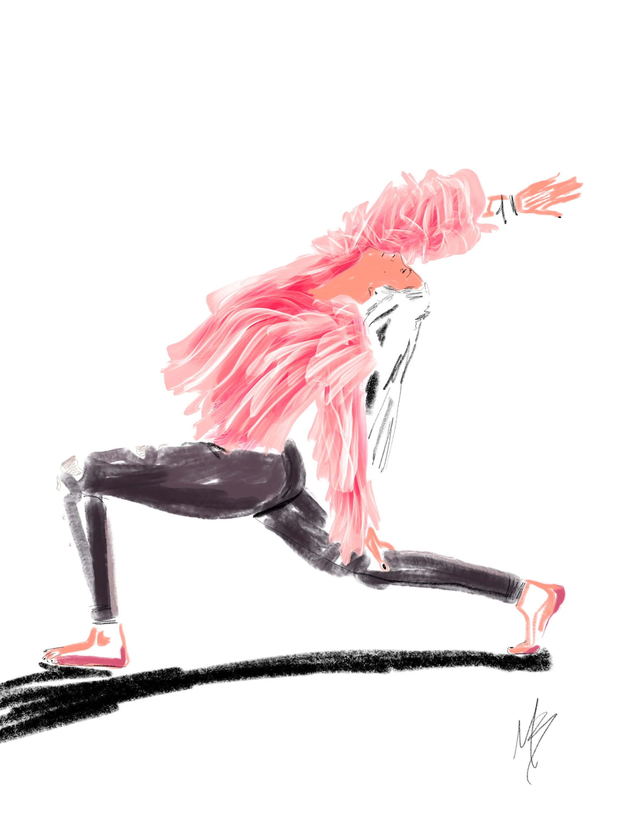 Strike a pose. | art inspired by @mallorymarie99 @wandakochphotography @charlottemag @charlotteagenda @y2yoga @cltfive #yoga #yogaart #yogaartist #yogi #fitness 