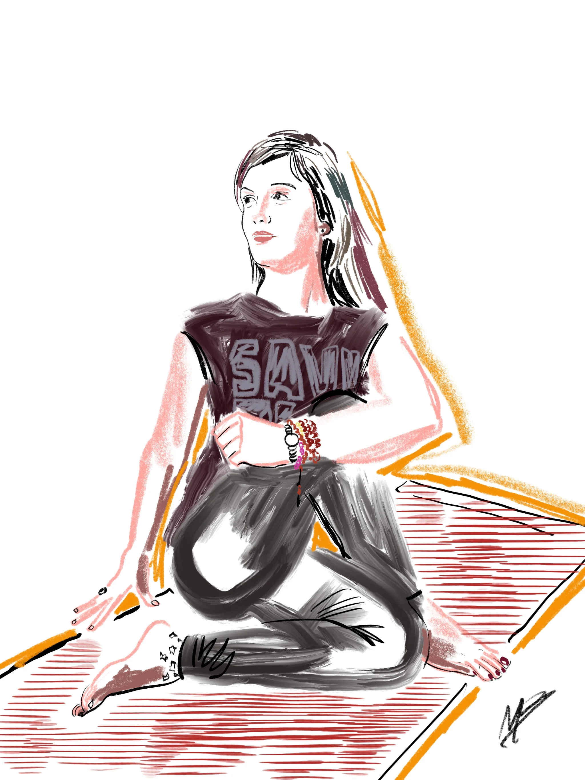 Poised for greatness. Weekend vibes. | art inspired by @soularyoga #yoga #yogi #yogaart #yogaartist #fitness 