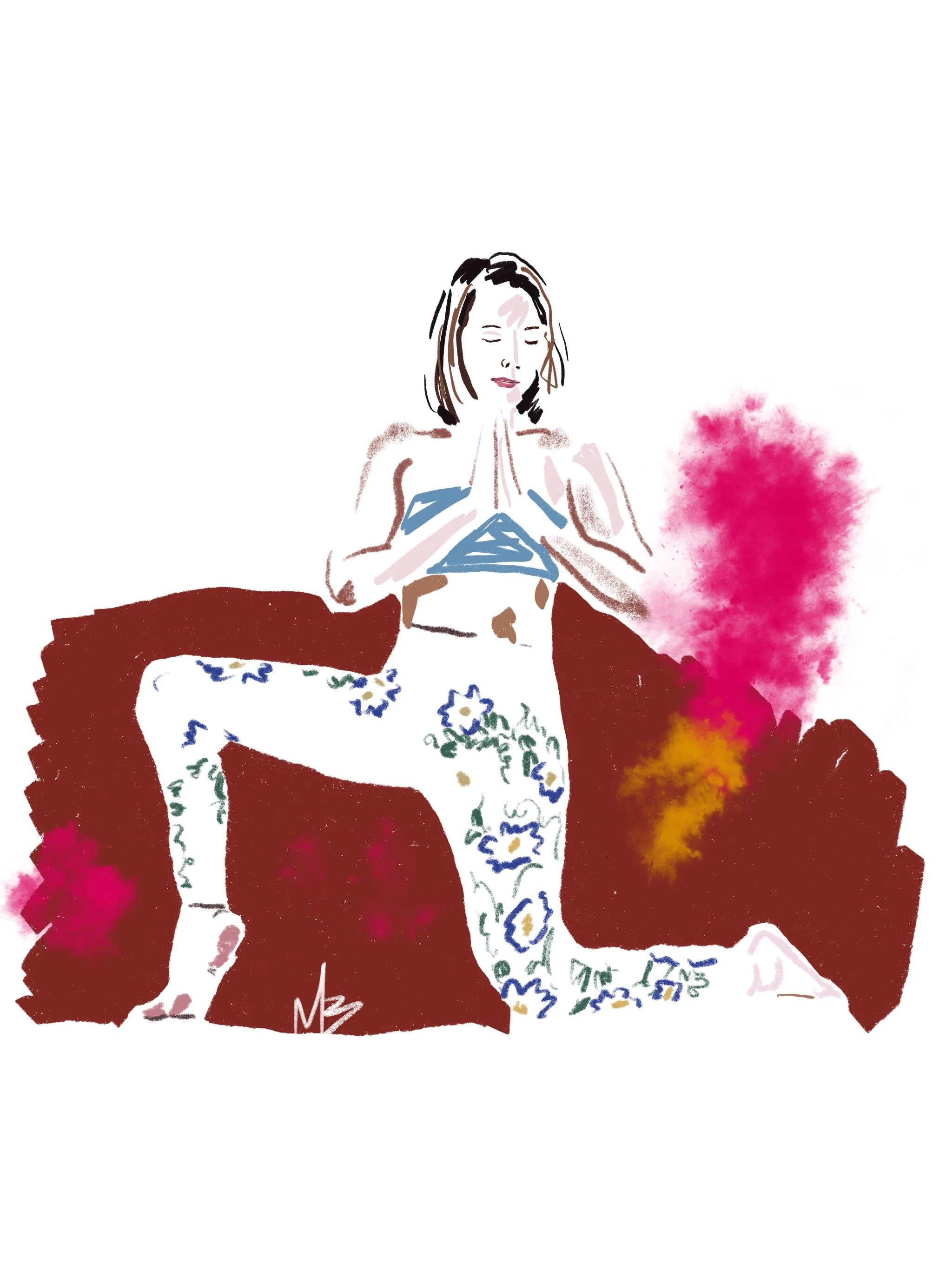 Make moments. It’s takes being intentional | art inspired by @fitrebelapparel @lina.fong #yoga #yogi #yogaart #yogaartist #fitness 