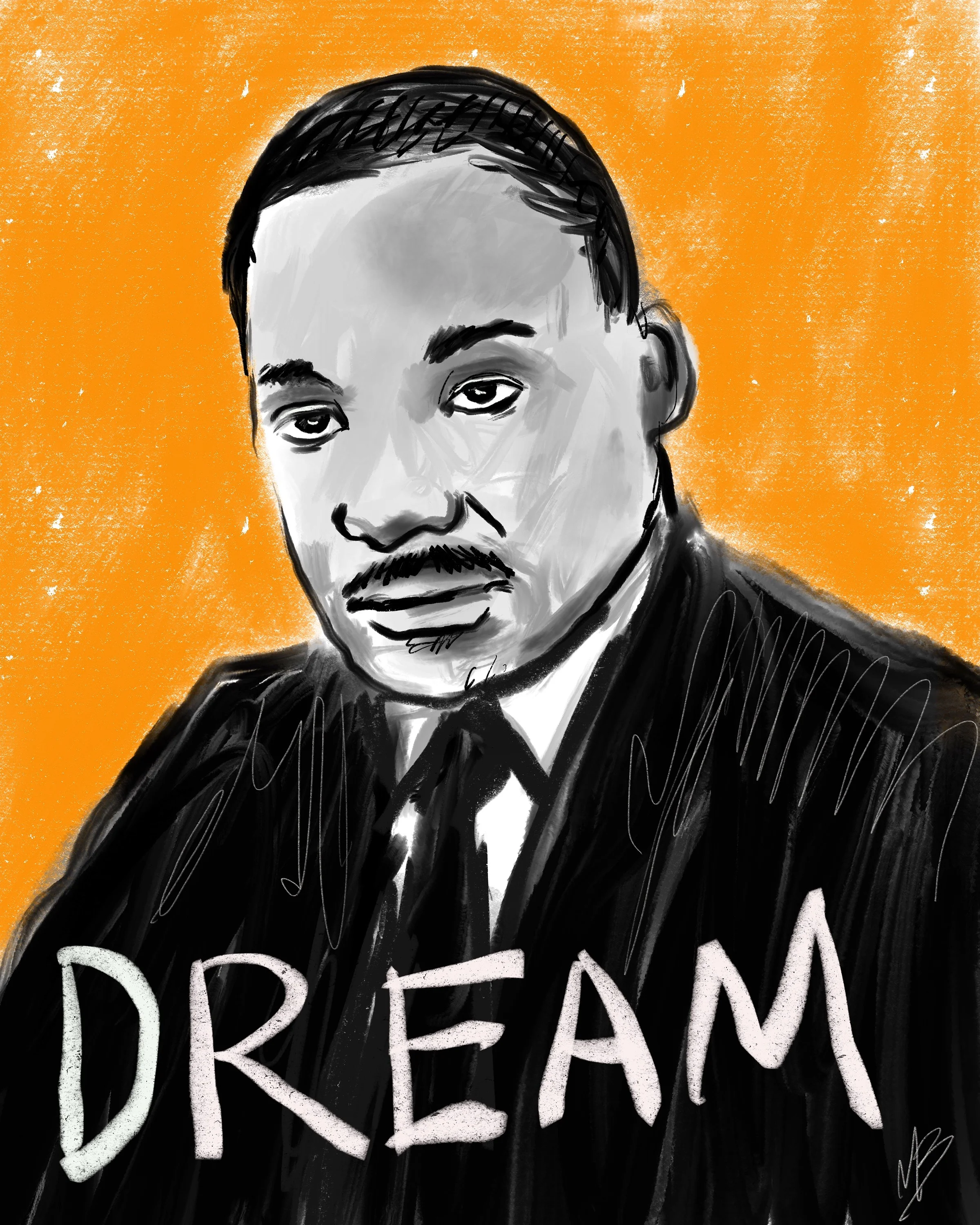 The best dreams are dreams that benefit others. Never. Stop. Dreaming. And doing. #mlk #dream #loveoneanother #ihaveadream #art #martinlutherkingjr #weareone #artist #artistsoninstagram #mikebone 