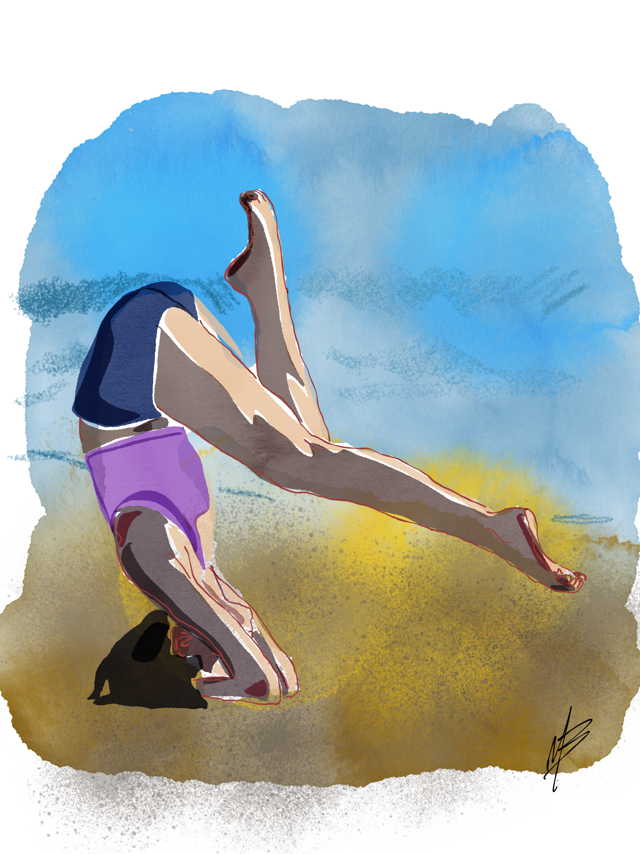 Think about things that are noble, excellent & praiseworthy | art inspired by @alexyogaa @vallis_gus #yoga #yogi #yogaart #yogaartist #fitness 