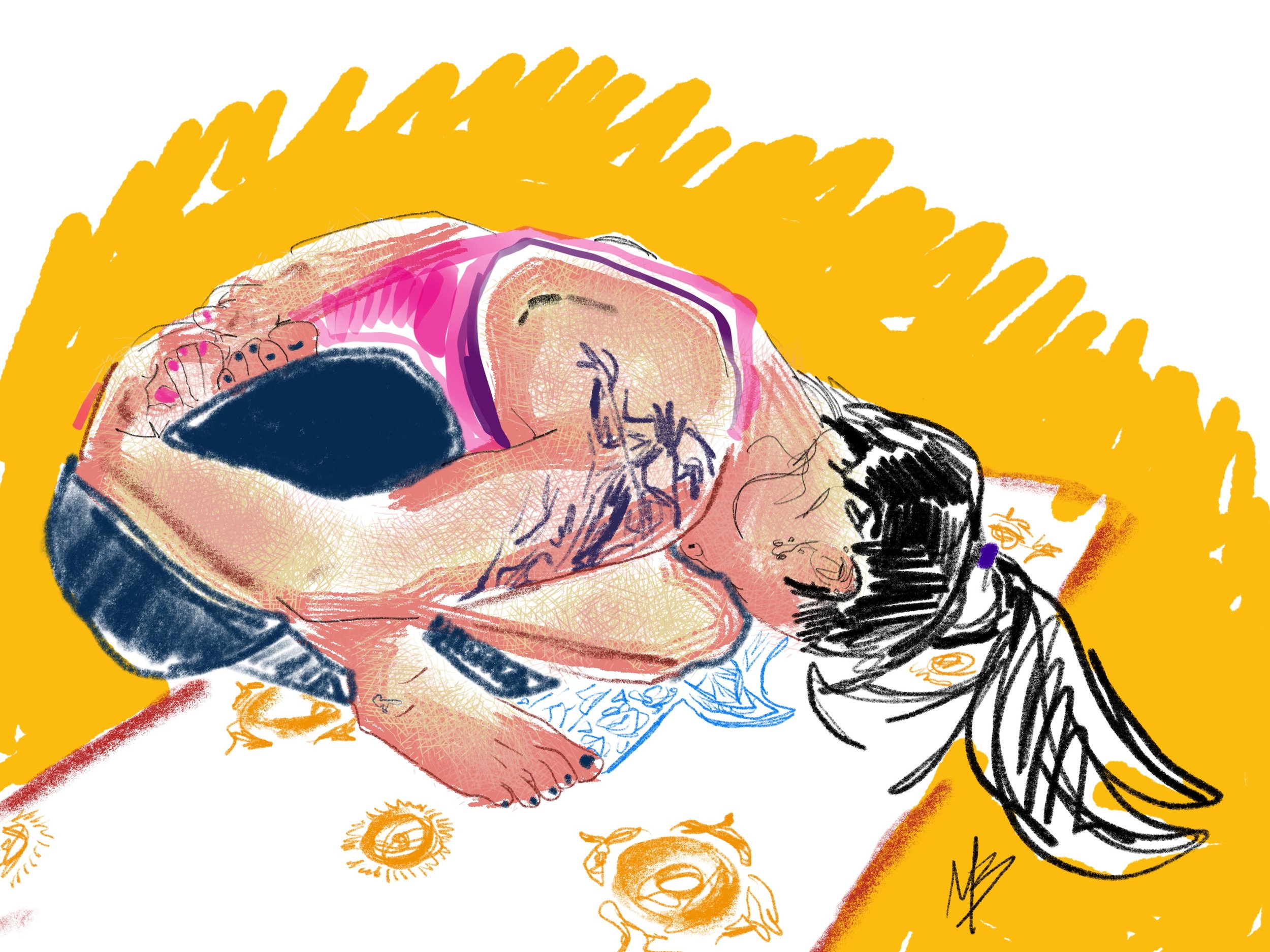  Weekend vibes. | art inspired by @xivannia7x #yoga #yogi #yogaart #yogaartist #fitness 