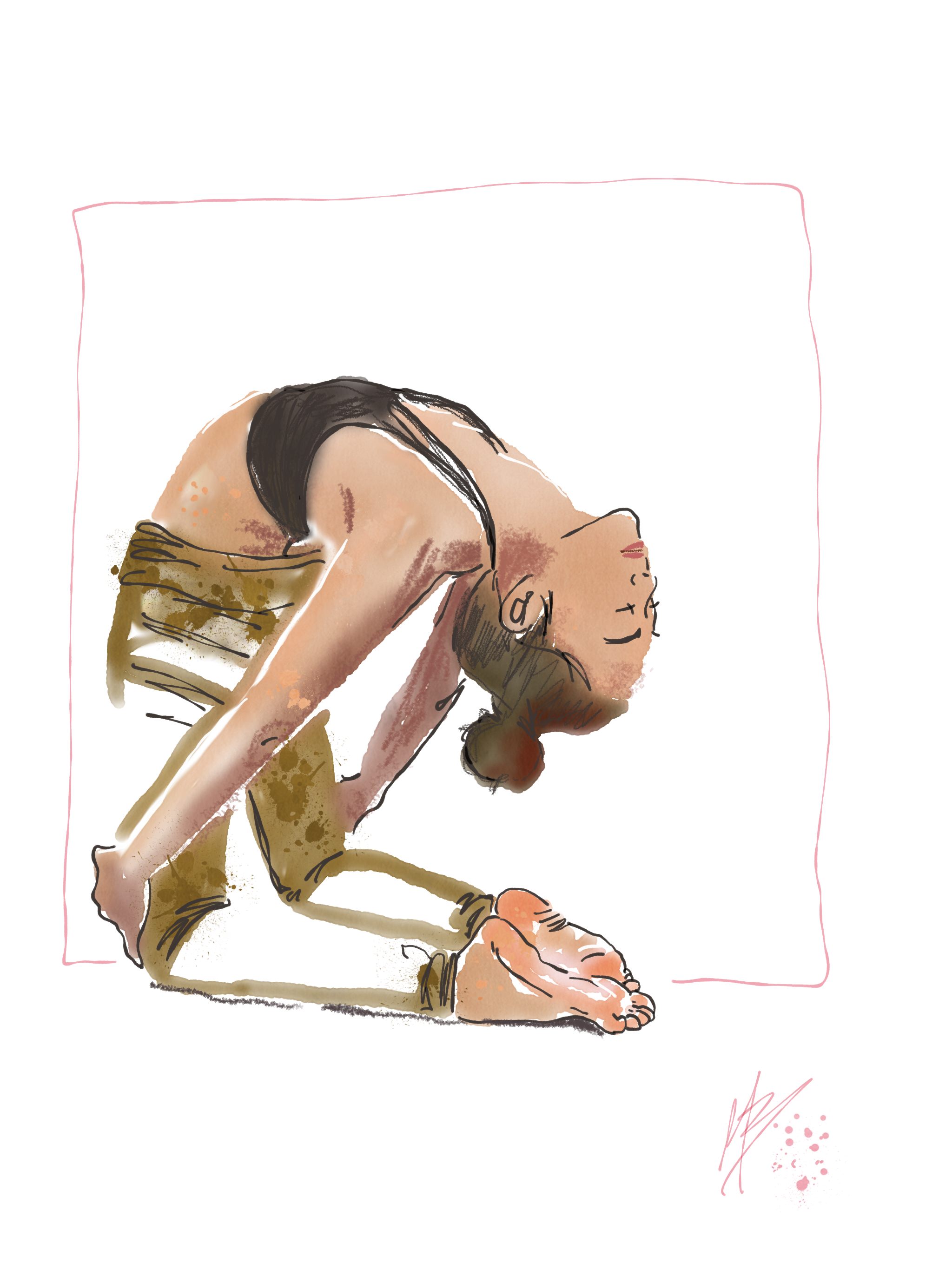 Someone needs you. Keep showing up. | art inspired by @m_iracle_vie #yoga #yogi #yogaart #yogaartist #fitness 