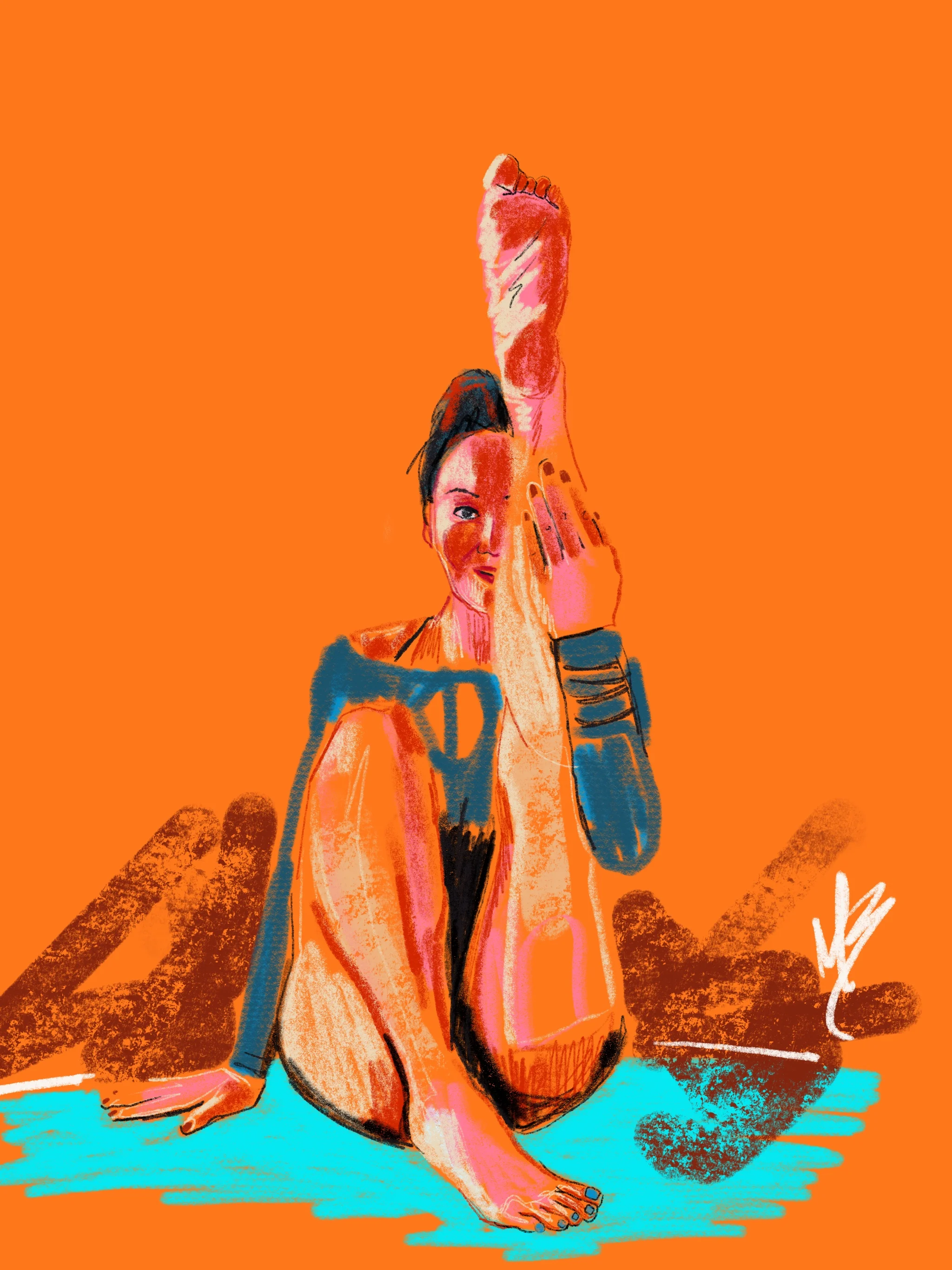 Invest your life in those around you | art inspired by @geeoice_yoga #yogi #yoga #yogaart #yogaartist #orange 