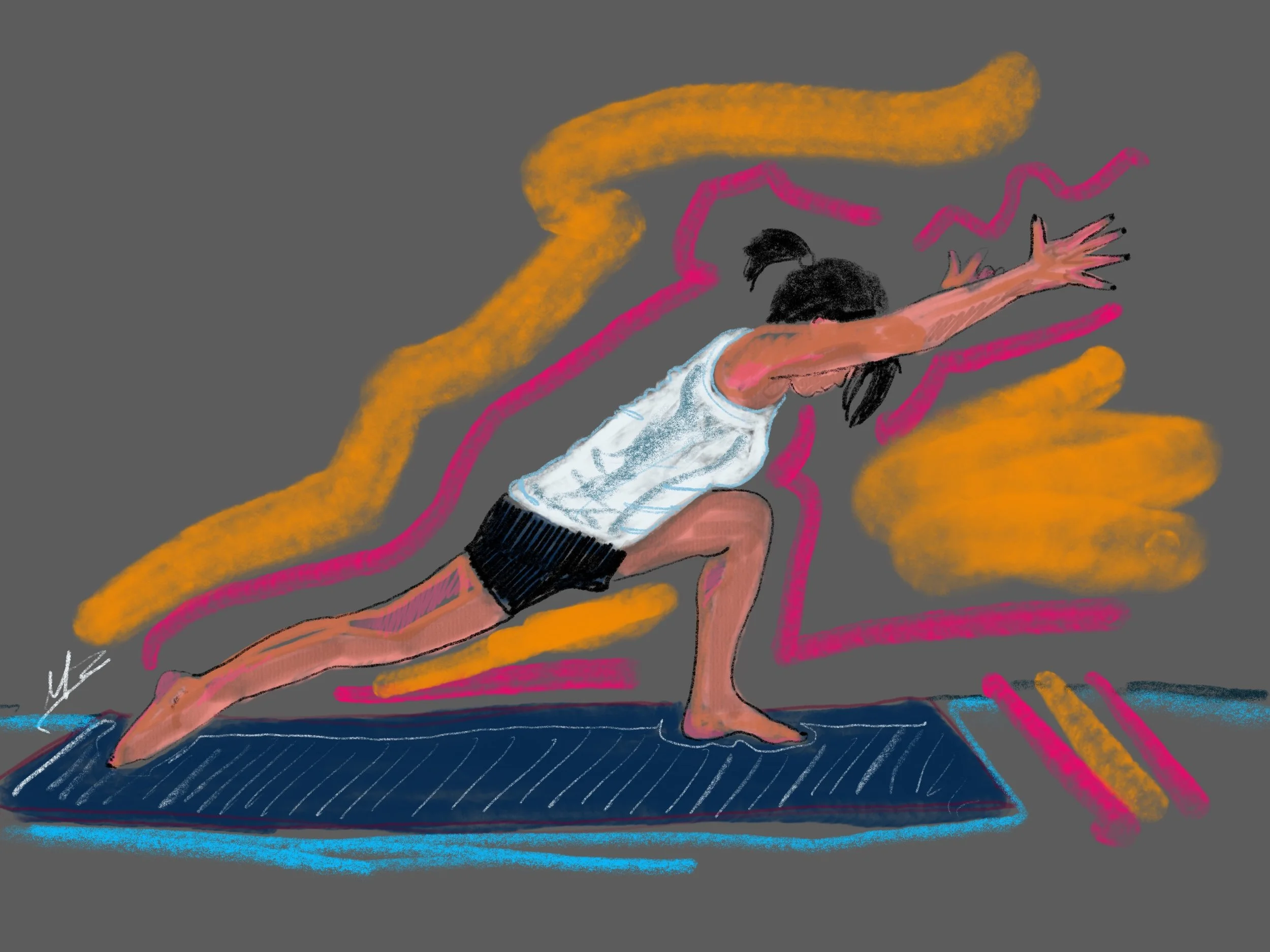Friday. Make it a good one. Art inspired by @tamsenfadal #yoga #yogi #yogaart #yogaartist #fitness 