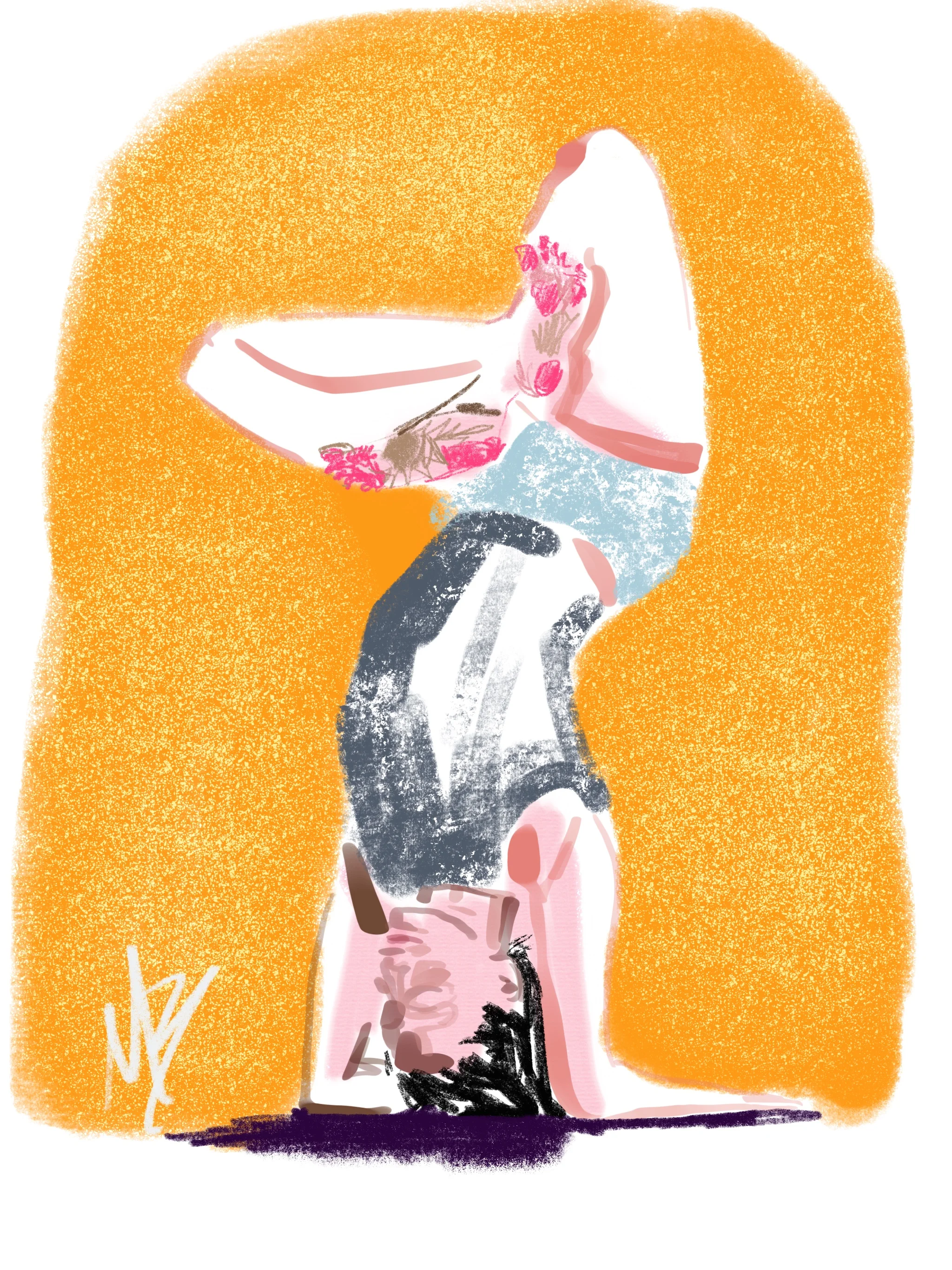 Hope. Then hope some more. Art inspired by @nourishbytash #yoga #yogi #yogaart #yogaartist #fitness 