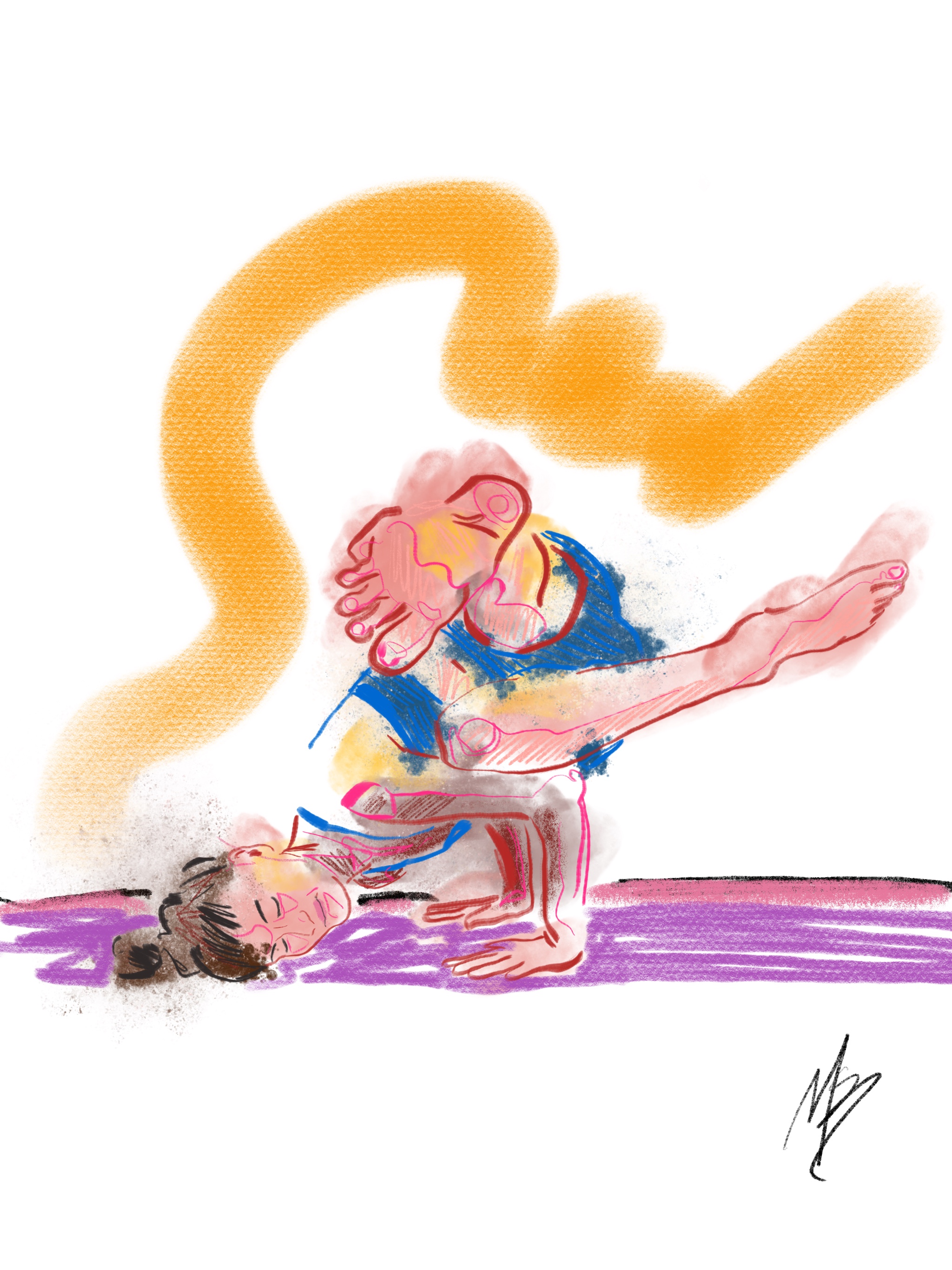 Kick it. Give it your best. | art inspired by @yogaingeverywhere   @dharmabumsactive @yogi_toes @lululemonuk #yogi #yoga #yogaart #yogaartist #fitness 