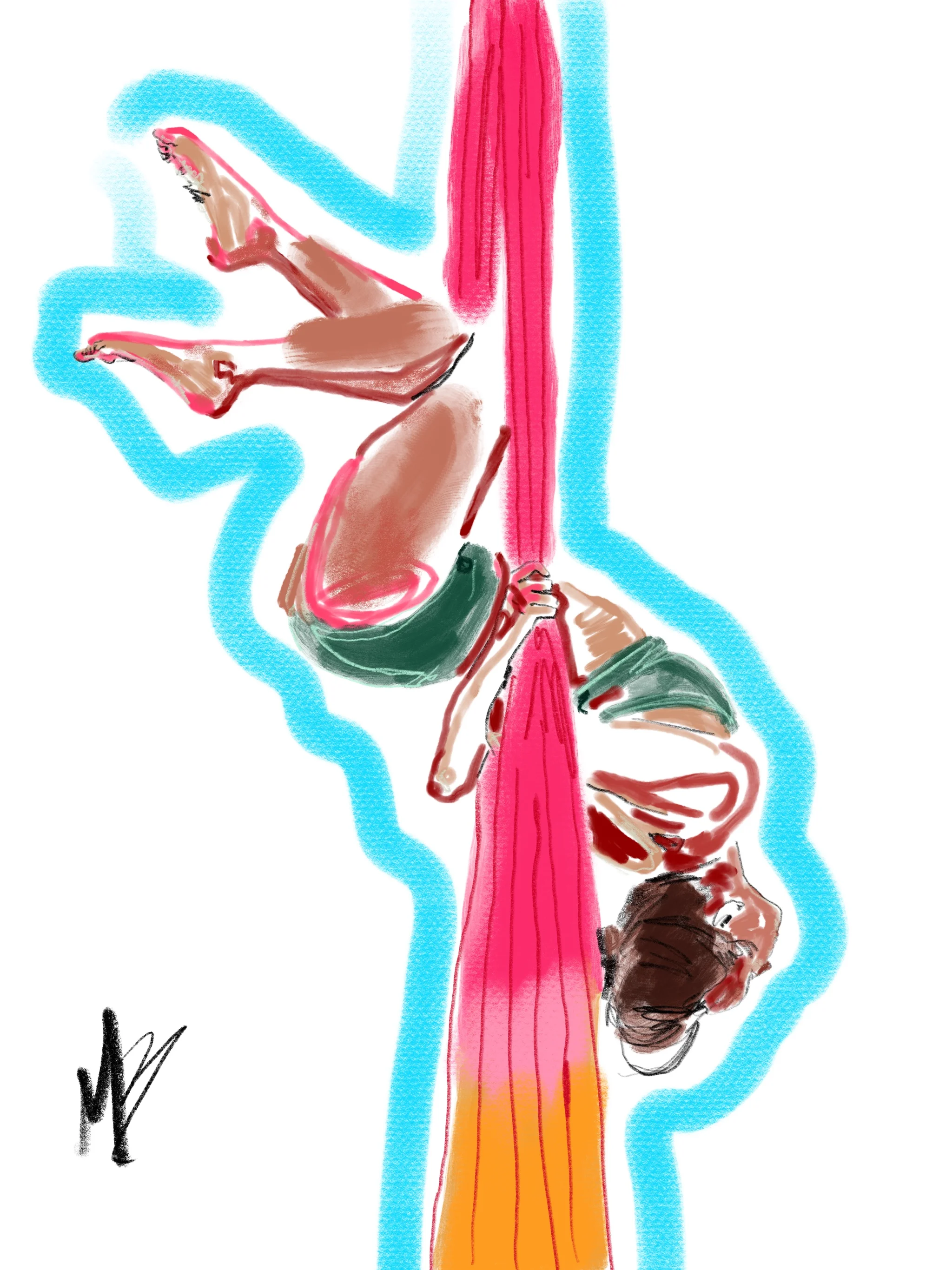 Learn to fly even if you have to push yourself out of the nest | art inspired by @sarasotawarrior @aerialist.tay @badkittyusa @aerialbeauty @pepe_arts @circusinspiration @aeriallovers 