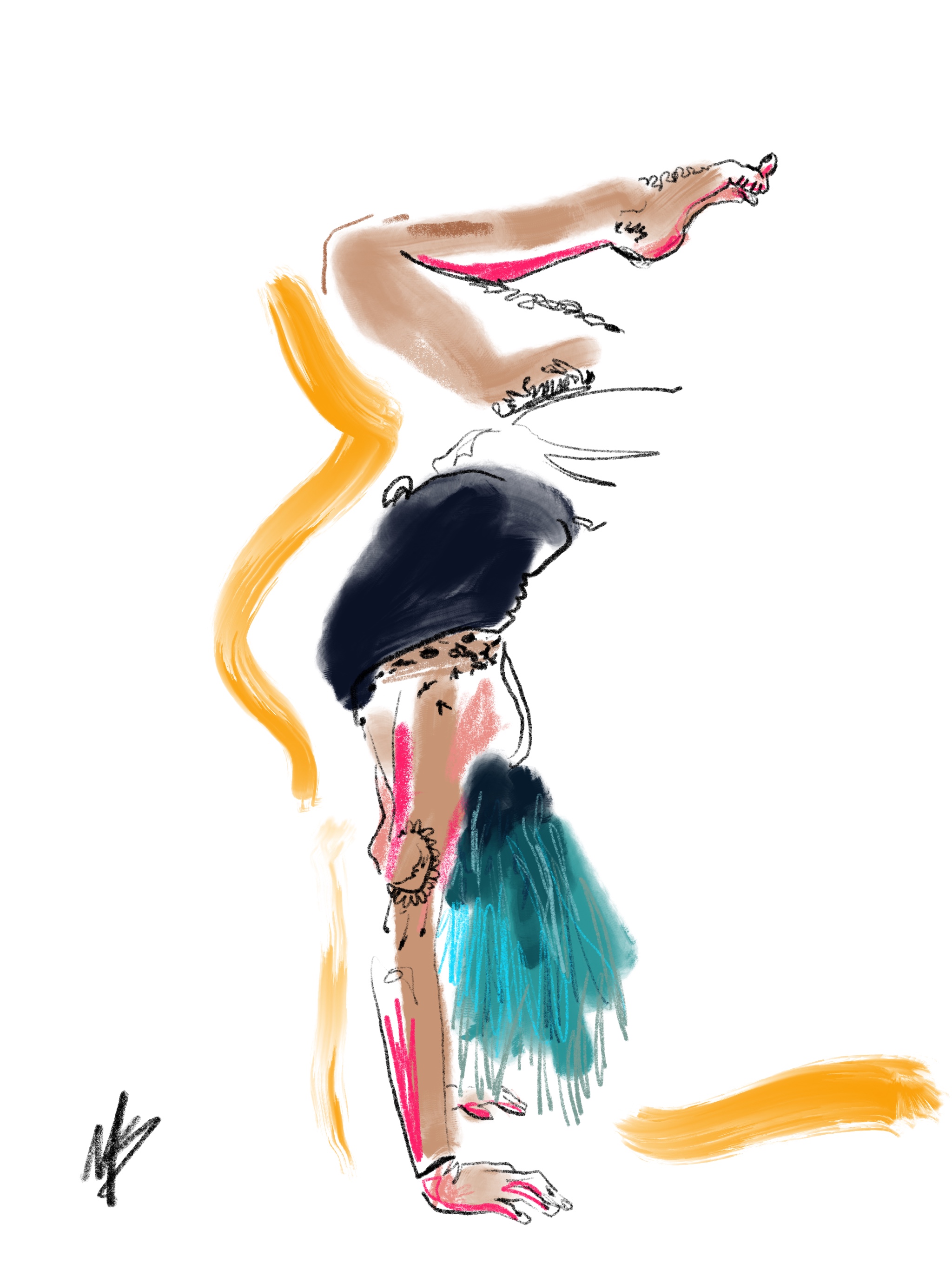 Keep practicing humility. It’s never achieved | art inspired by @laurenrae.wellness #yoga #yogi #yogaart #yogaartist #fitness 