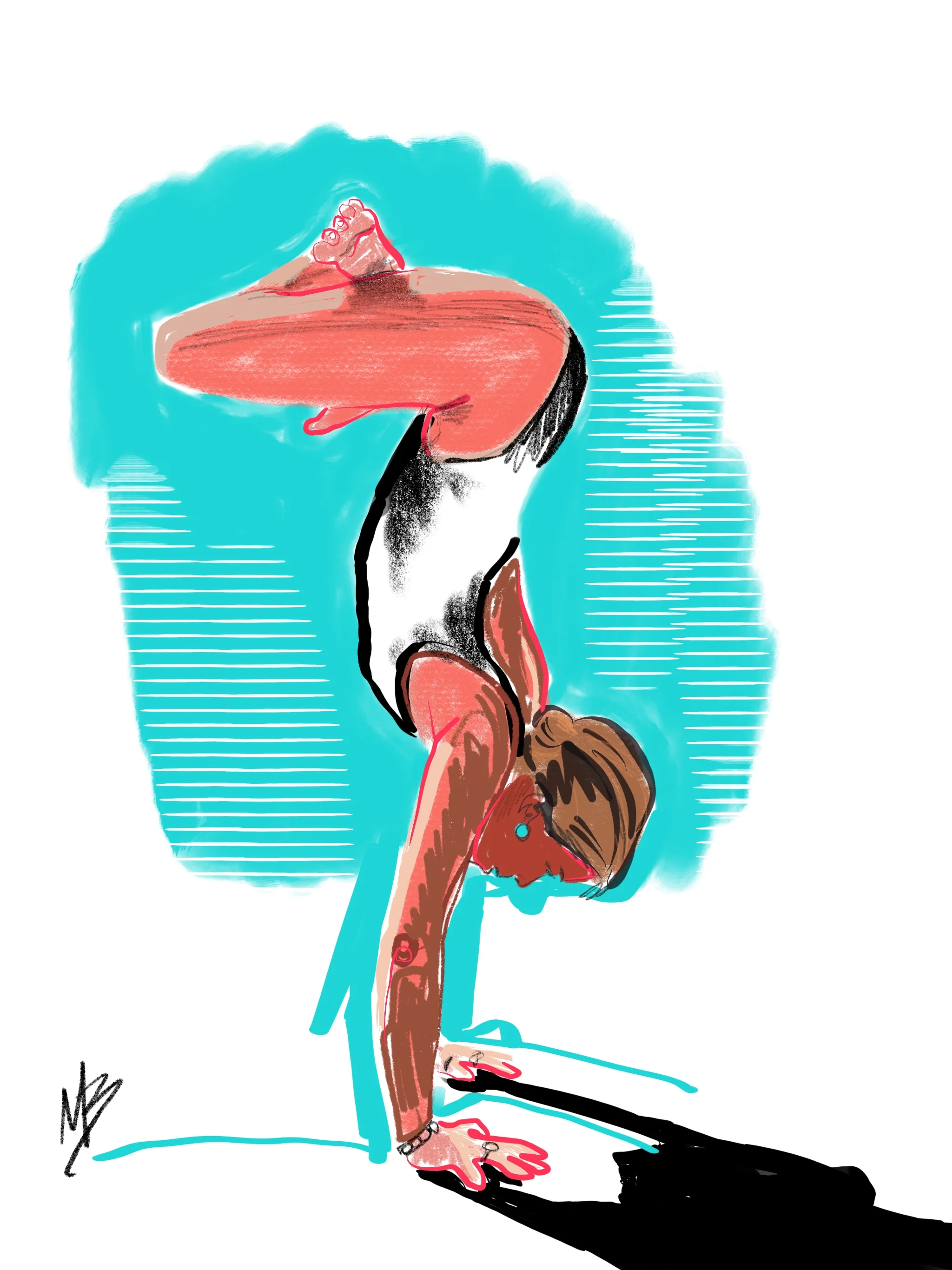 Peace flowing like a river | art inspired by @ellebeau.yoga #yogi #yoga #yogaart #yogaartist #fitness 