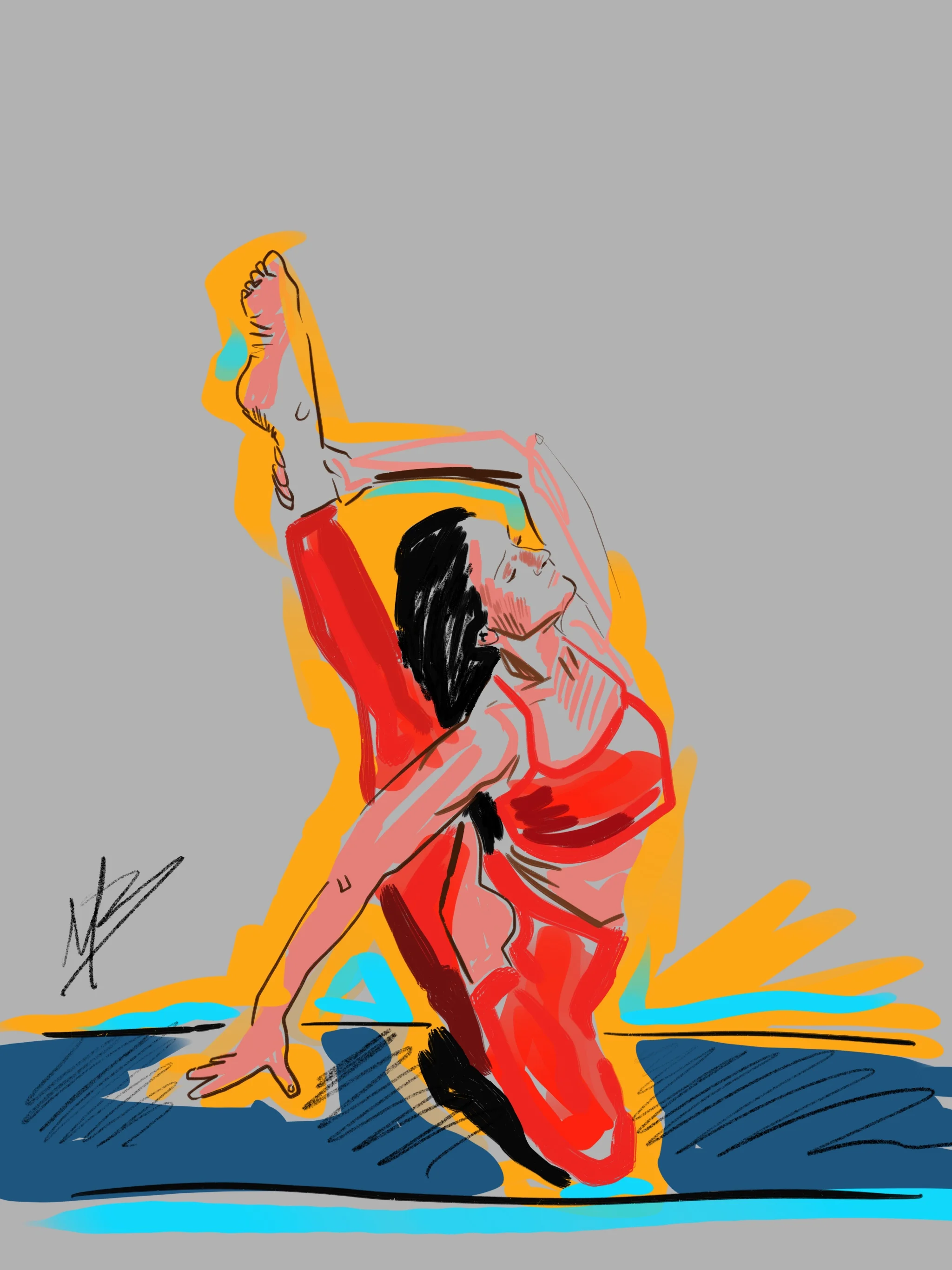 Live in color. Abundantly. | art inspired by @yogaparadies @stretchylicious #yogi #yoga #yogaart #yogaartist #fitness 