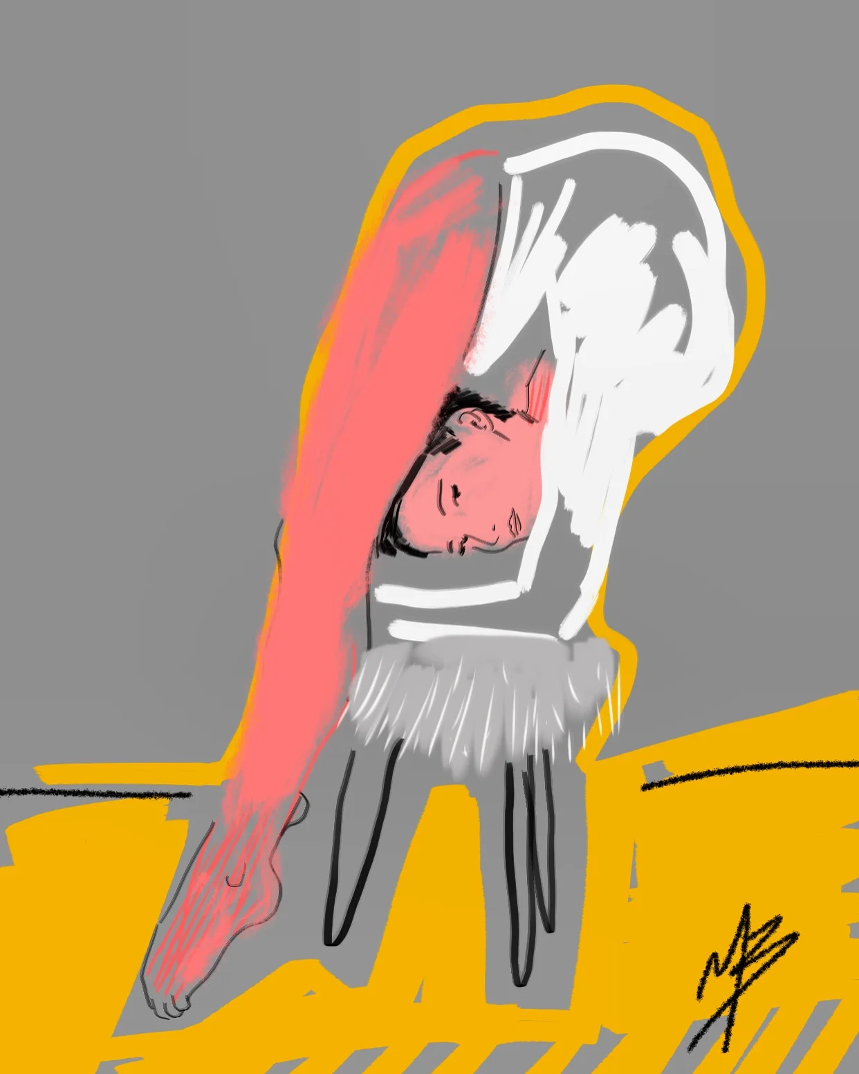 Be flexible.bend, don’t break | art inspired by @sofiedossi - created on iPhone with @procreateapp #contortion #contortionist #drawing #illustration #art #artist #figure #mikebone #mikebrennanart 
