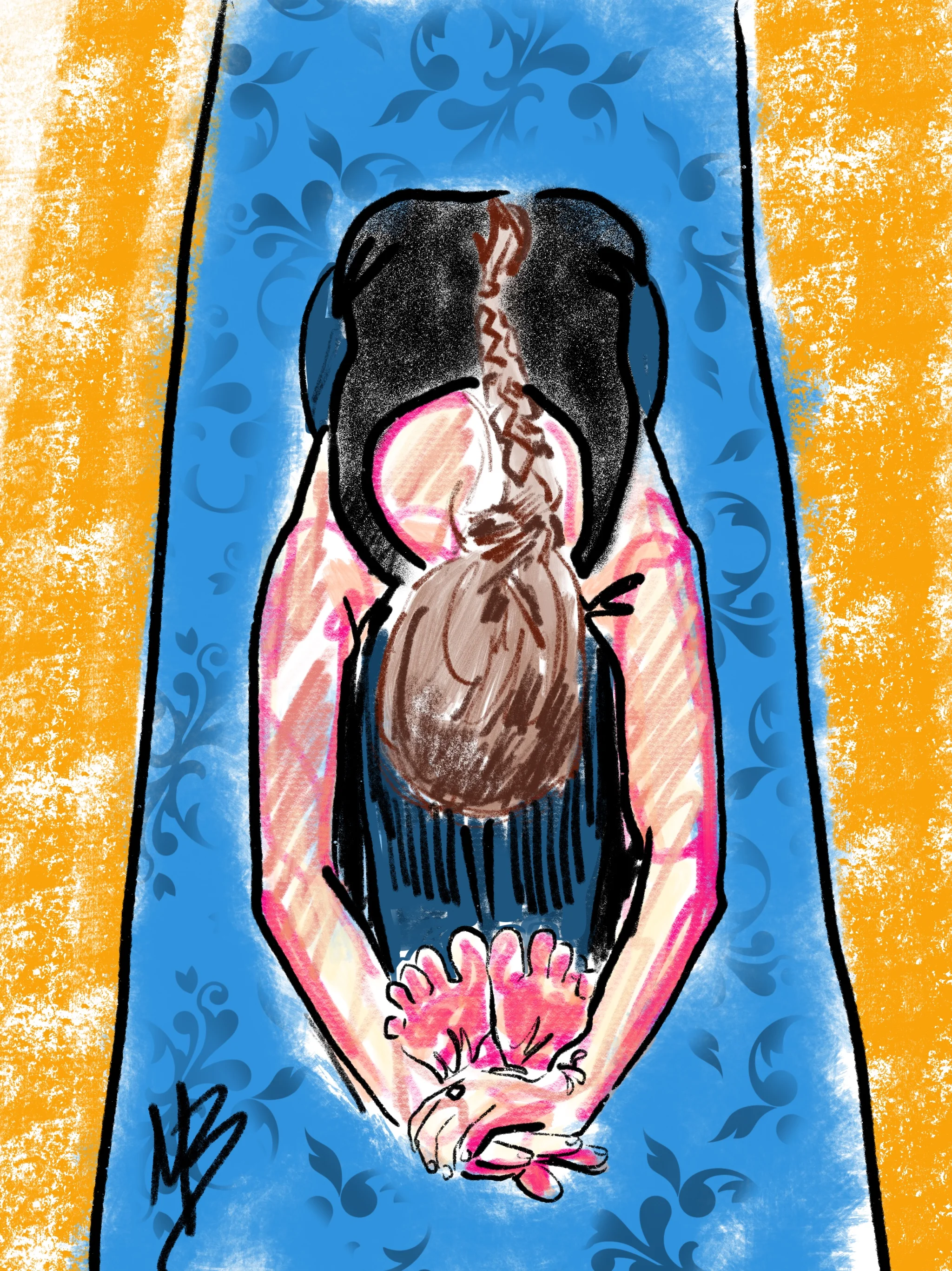 Practice peace | art inspired by @yoga_of_joy #yoga #yogi #yogaart #yogaartist #fitness 