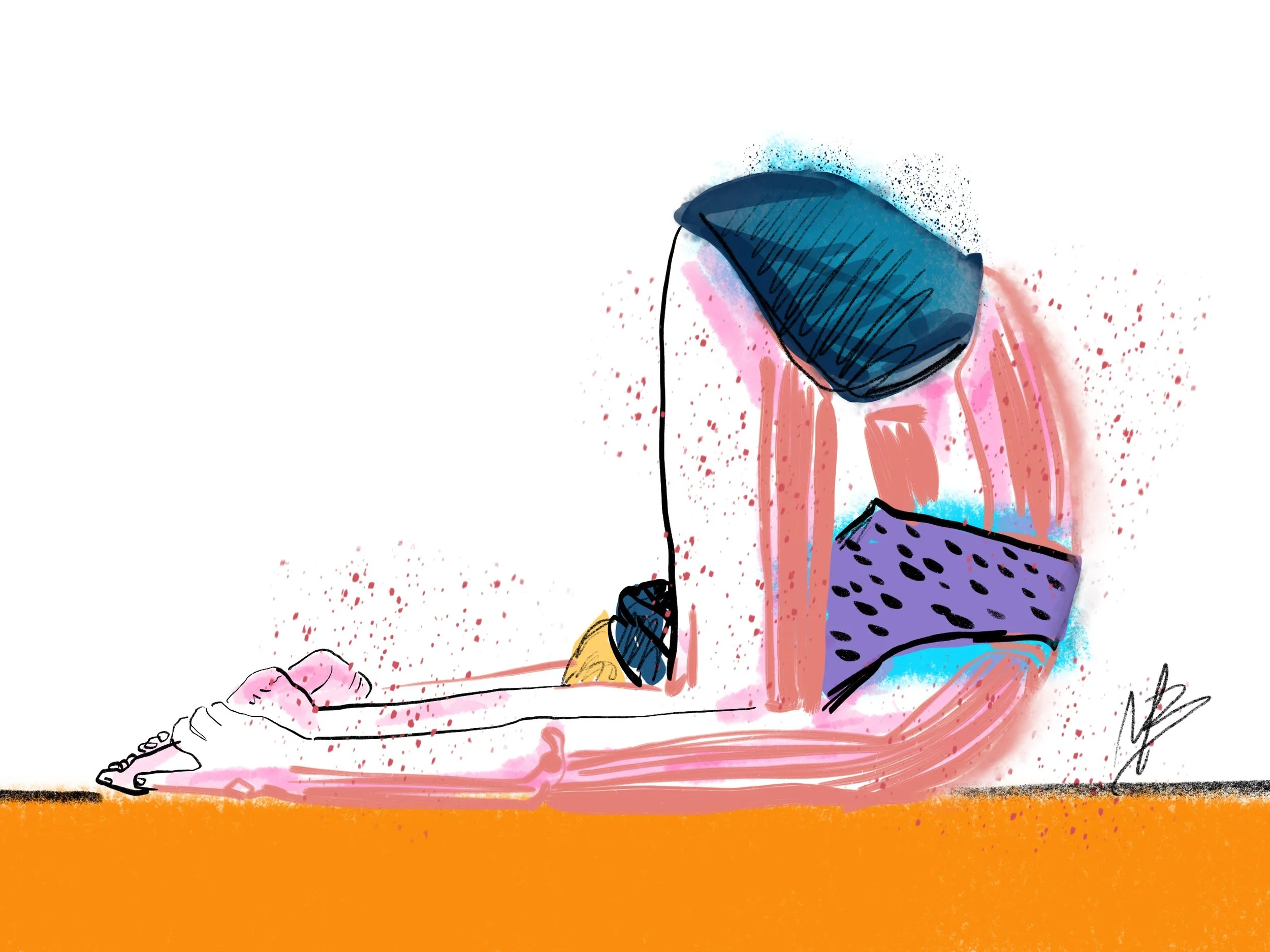 It might be one of those days 😄 | art inspired by @addiefoleyyoga #yoga #yogi #yogaart #yogaartist #art