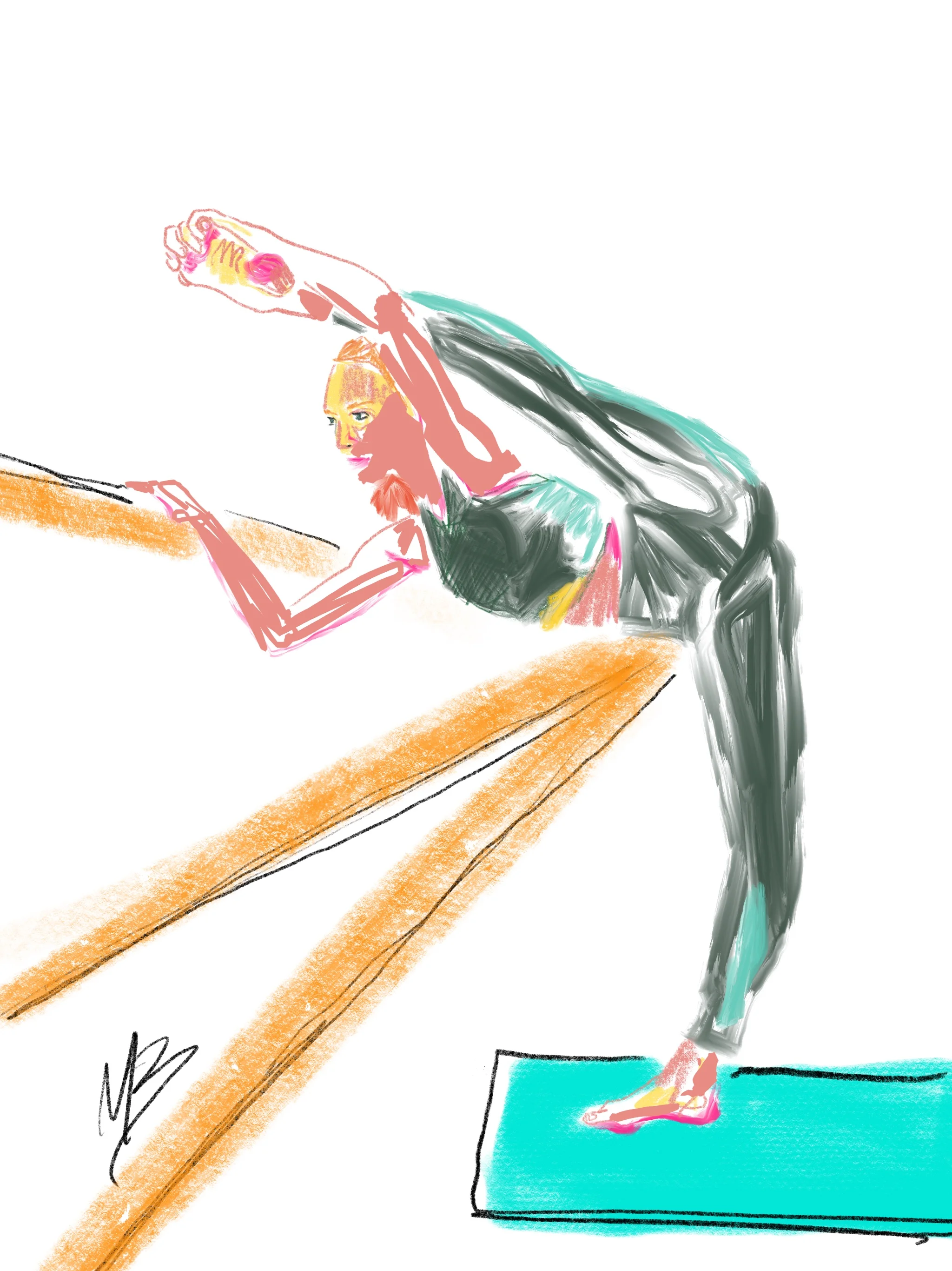 Contemplate your right next step. Then take it | art inspired by @arianadewing @fabletics @pranamat #yoga #yogi #yogaart #yogaartist #fitness 