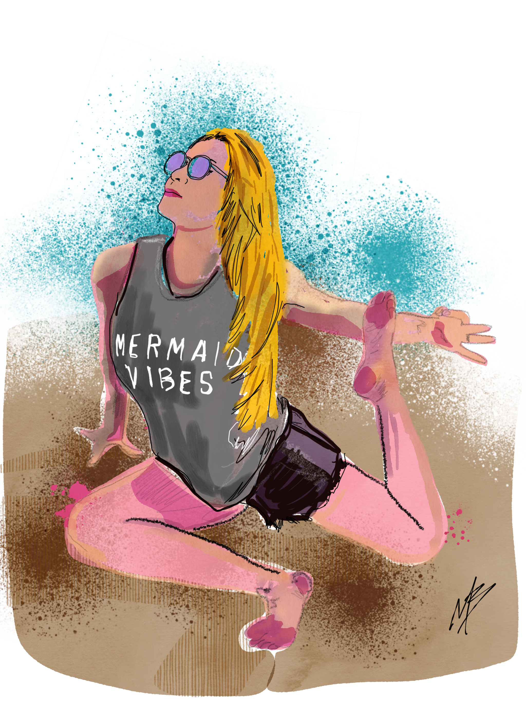 Surrender the darker parts of your life to the light, and they will shine brighter | art inspired by @sonjagraff #yoga #yogi #yogaart #yogaartist #art 