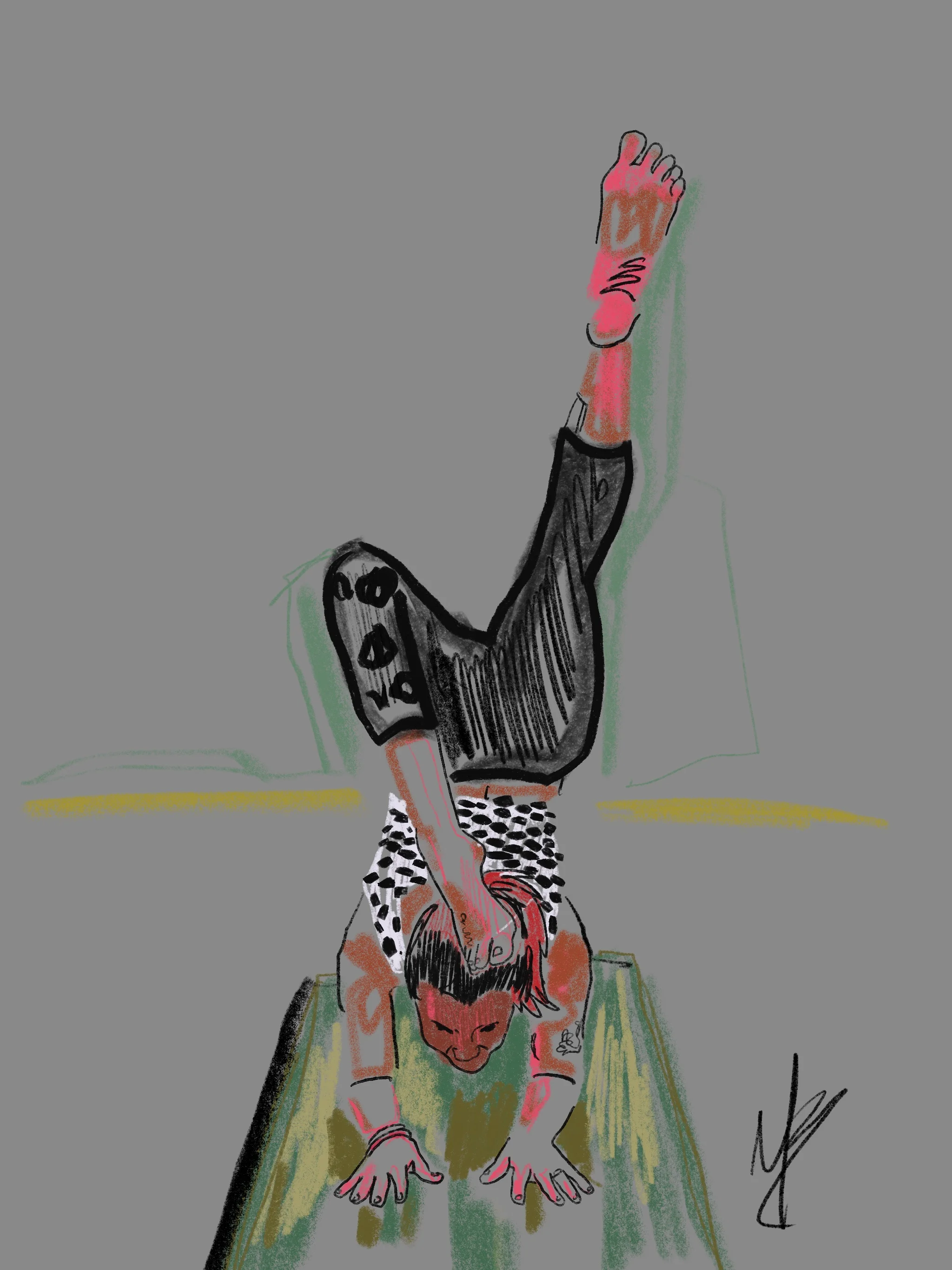 Reach for it, however you can | inspired by @barefoot.yogini #yoga #yogi #yogaart #yogaartist #art