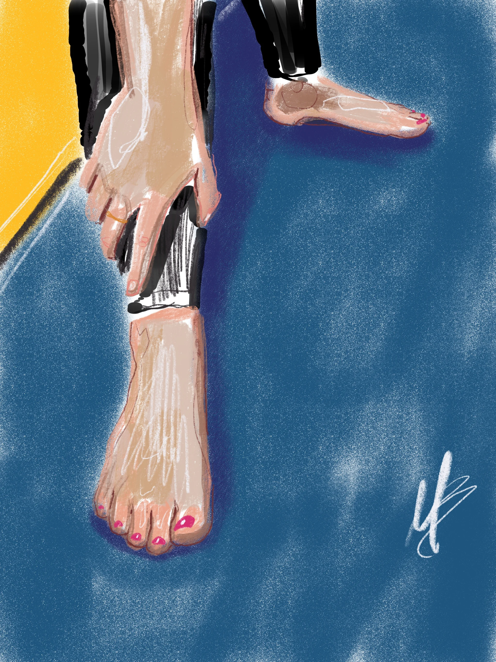 Plant your feet firm where they need to be. | today’s inspiration comes from a fellow #the100dayproject & yoga participant @tabithawarbritton #yoga #yogi #feet #yogaart #yogaartist 