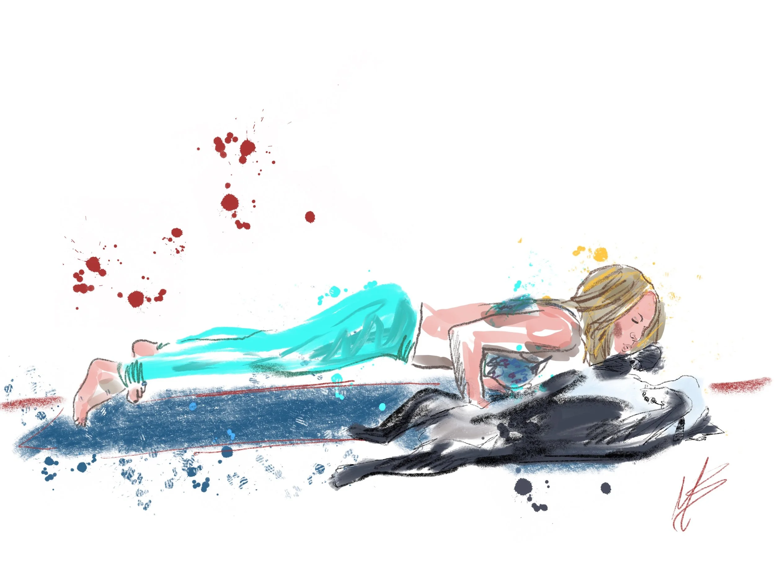 Spread love however you can | art inspired by @netzki77 @pycmississauga @saveourscruff @murph_meister @dpetchelsea @lyonsdenpy #yoga #yogi #doga #yogaart #yogaartist 