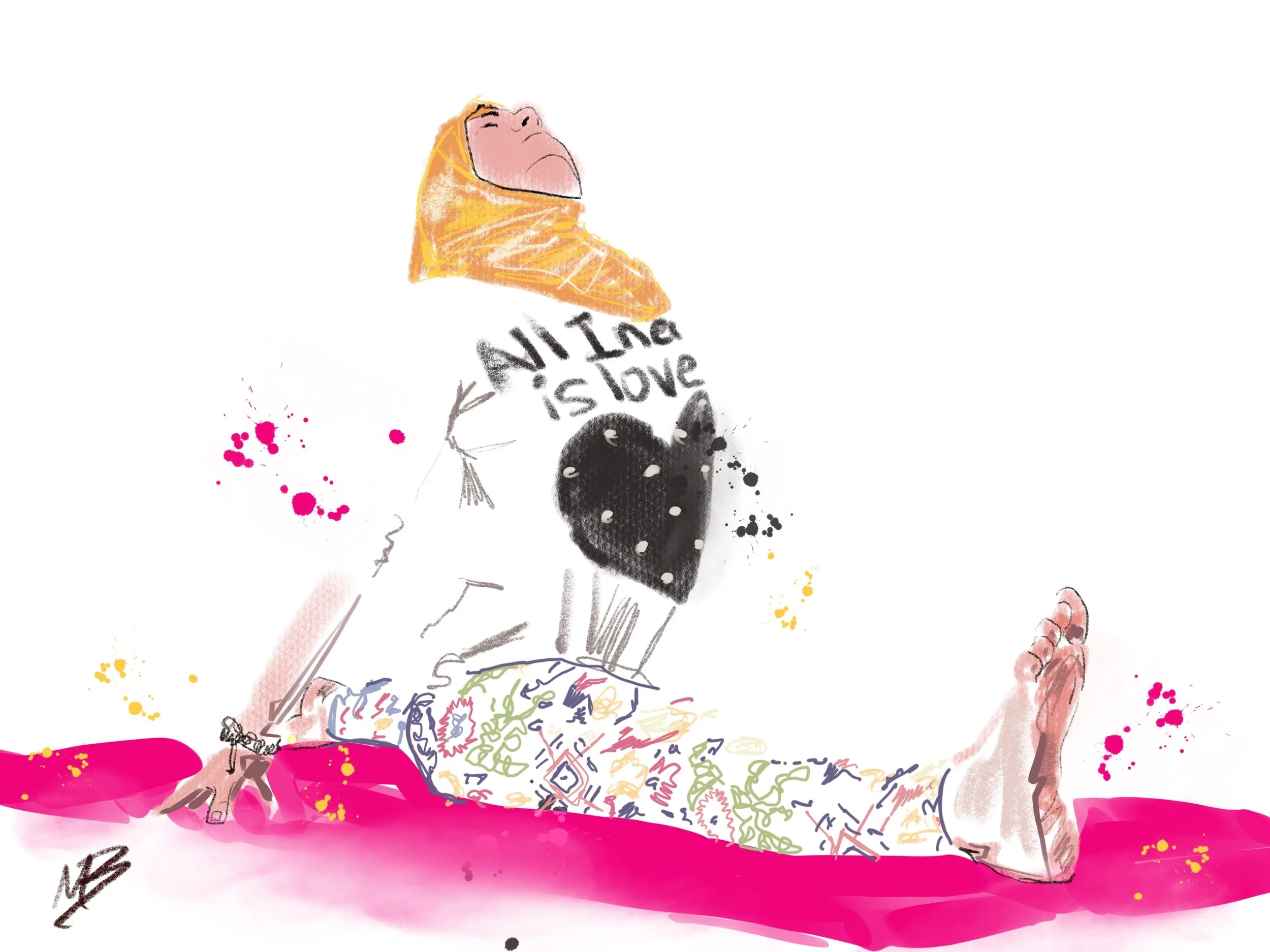 Everyone knows love when they see it. Me? I want to love others through my art. You are loved. | art inspired by @mintyogini @todaboa #yogi #yoga #yogaart #yogaartist #youareloved 