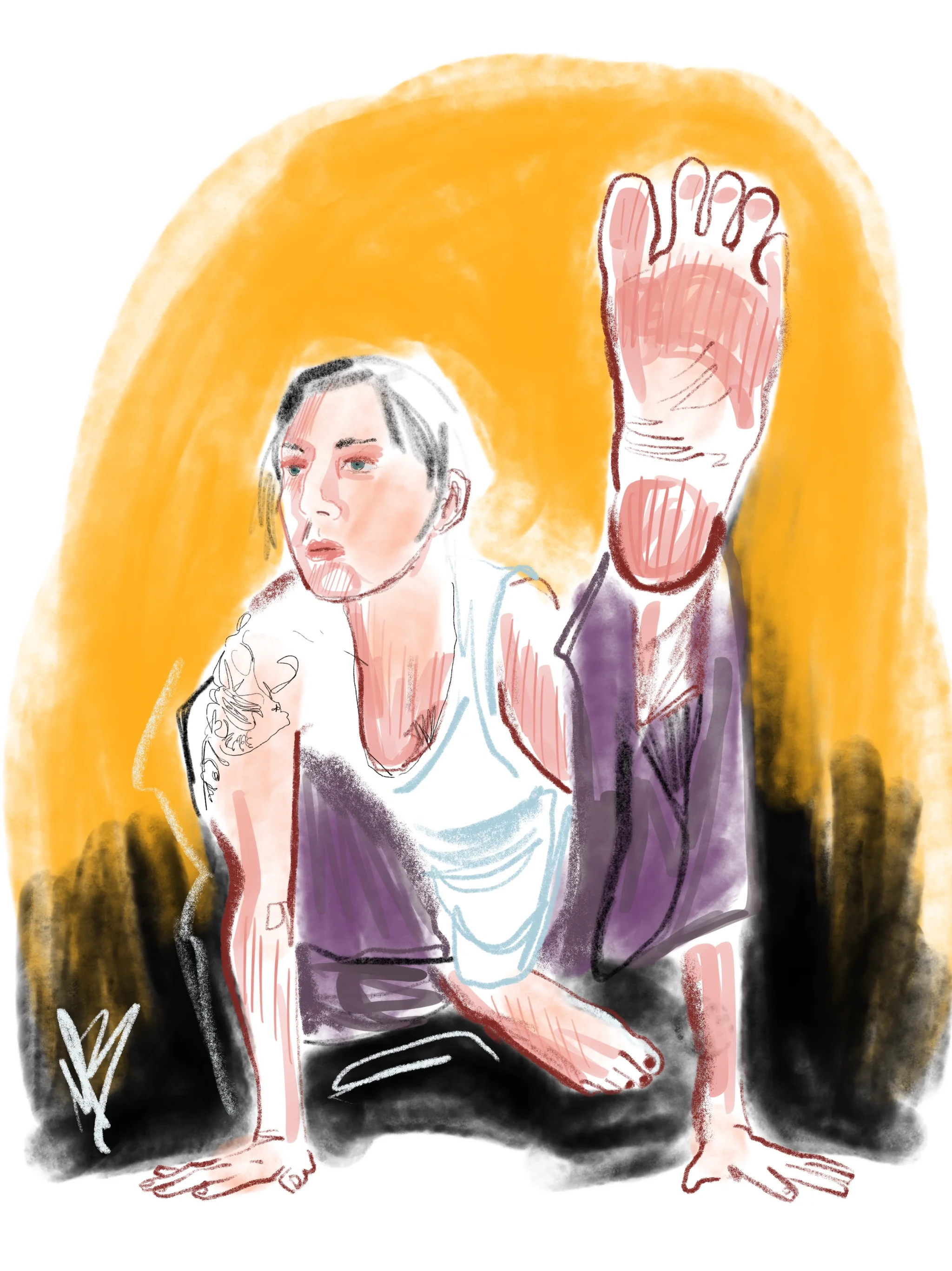 The journey has to start somewhere. Why not here? | art inspired by @taggyoga #yoga #yogi #yogaart #yogaartist #fitness 