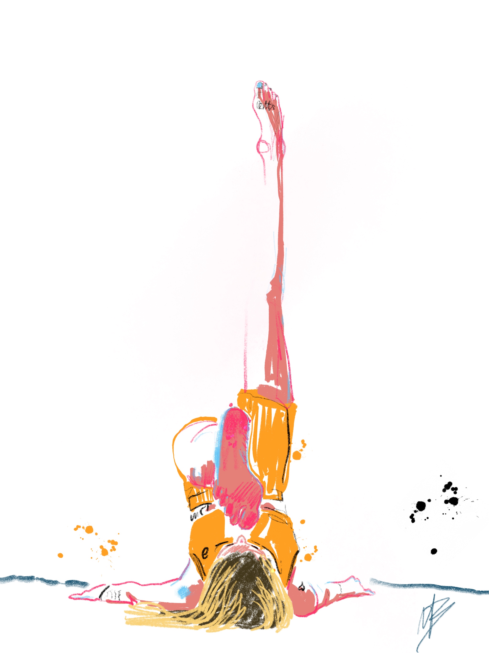 Stretching the weekend as far as you can. What’s your favorite way to spend it? | art inspired by @gosi_szy #yogi #yoga #yogaart #yogaartist #weekend 