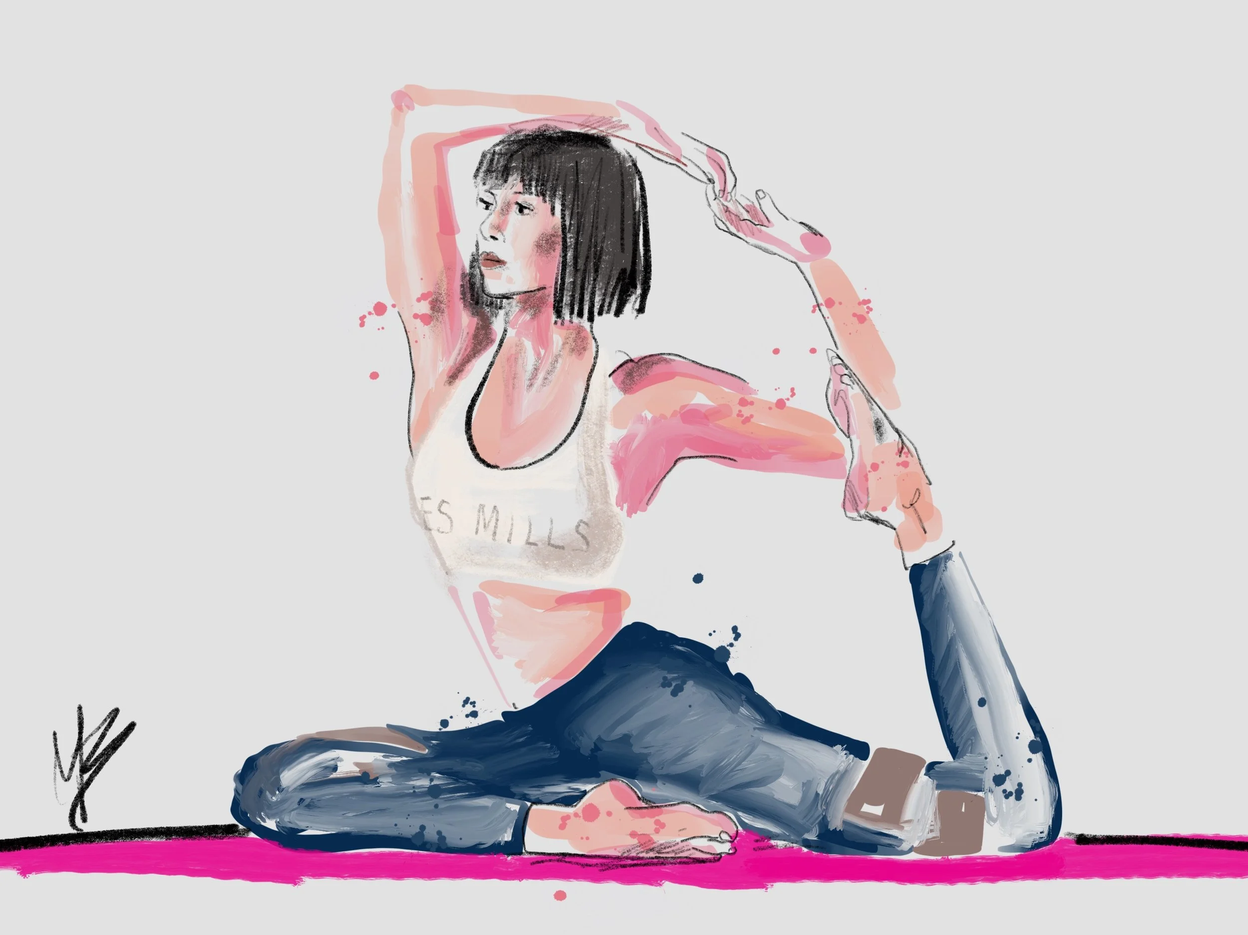 Don’t just look for good. Look for the best. Don’t settle. | art inspired by @nina @reebokwomen @lesmillstribe #yoga #yogi #yogaart #yogaartist #fitness 